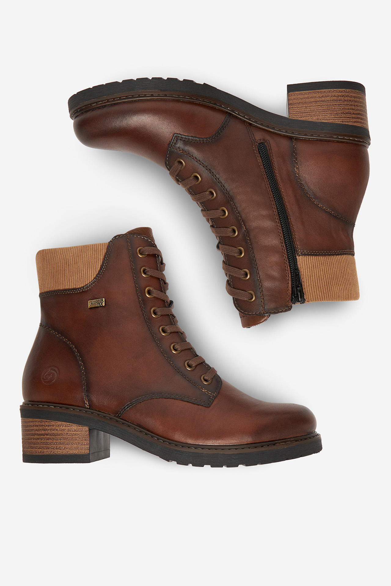 Gležnjače s vezicama Smeđe