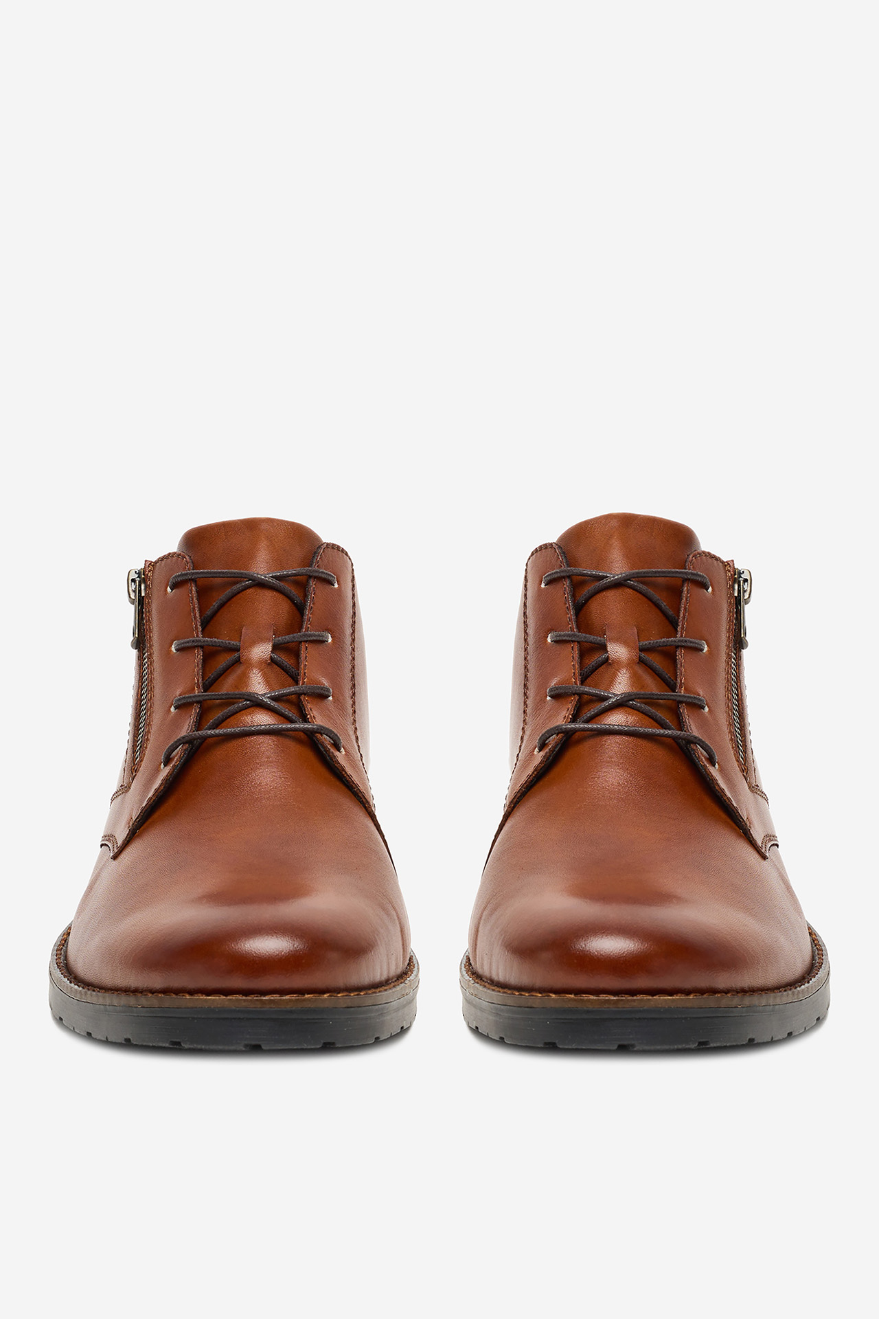 Šněrovací vyšší obuv HNĚDÁ