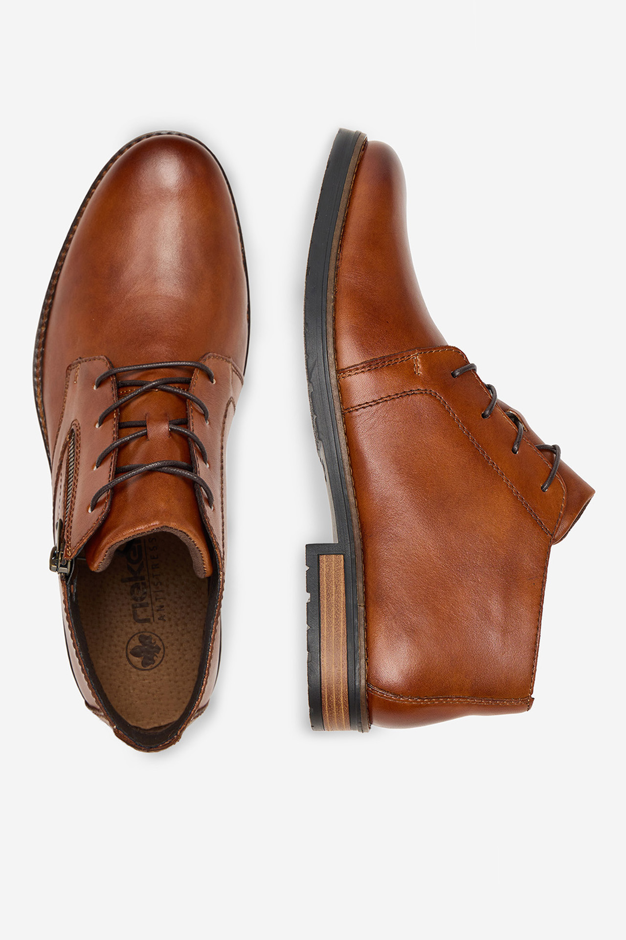 Šněrovací vyšší obuv HNĚDÁ