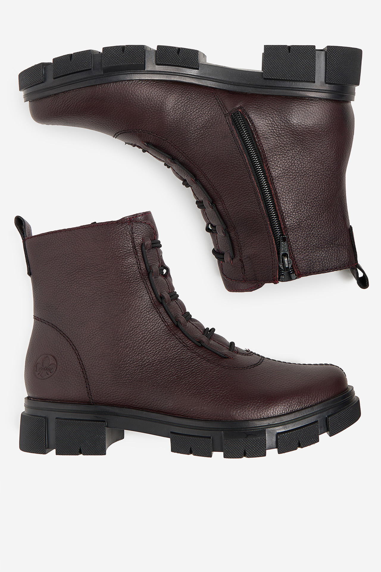 Šnurovacie topánky Bordó