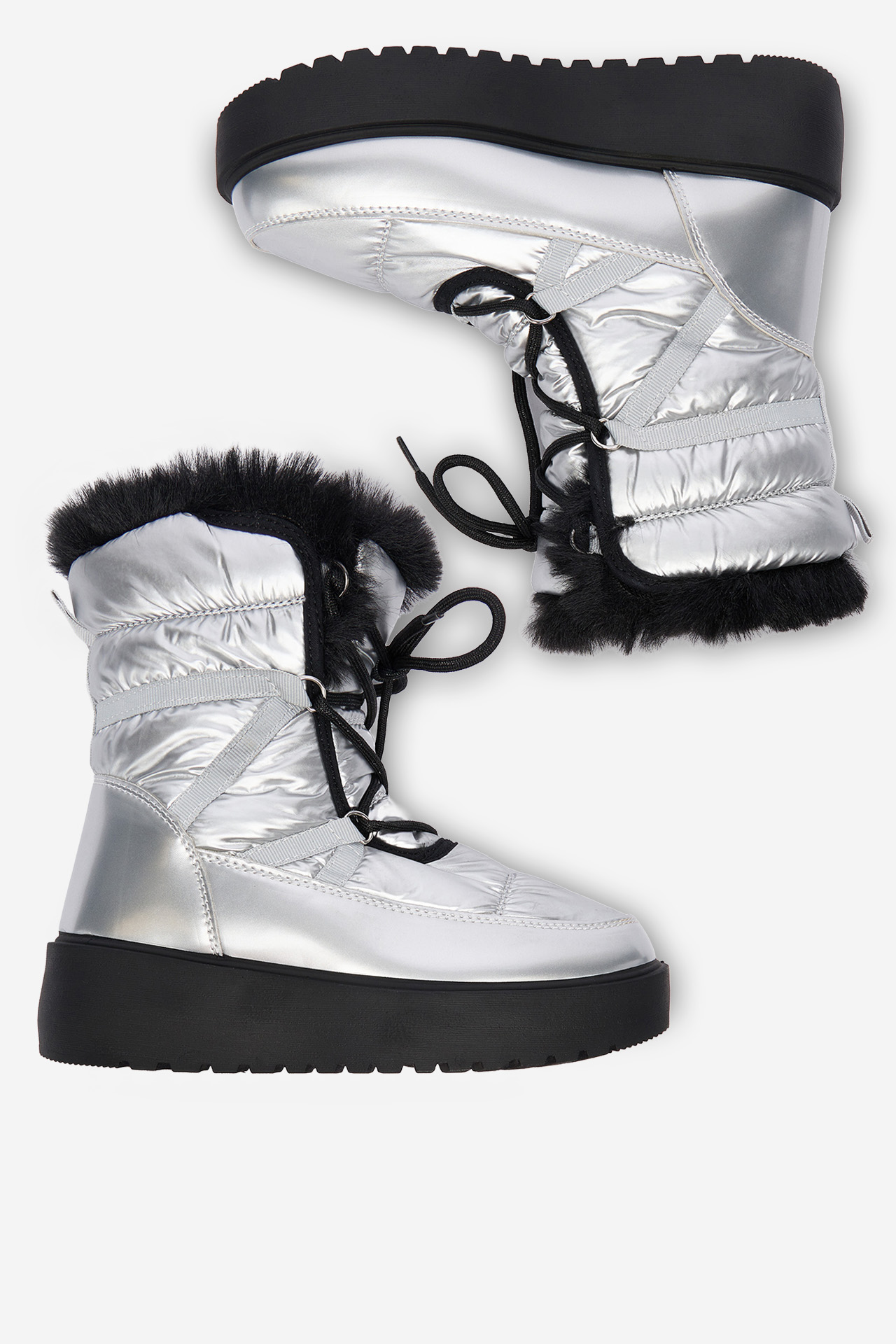 Kotníková obuv STŘÍBRNÁ