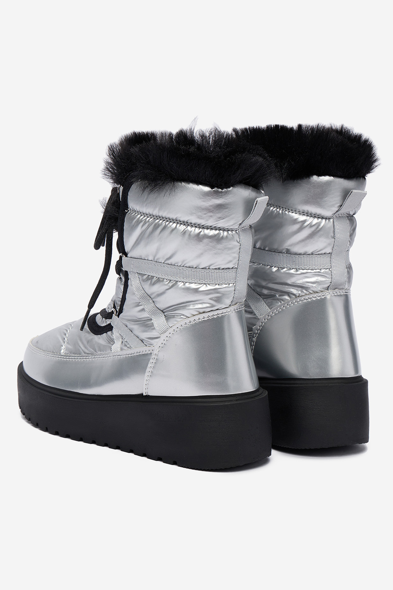 Kotníková obuv STŘÍBRNÁ