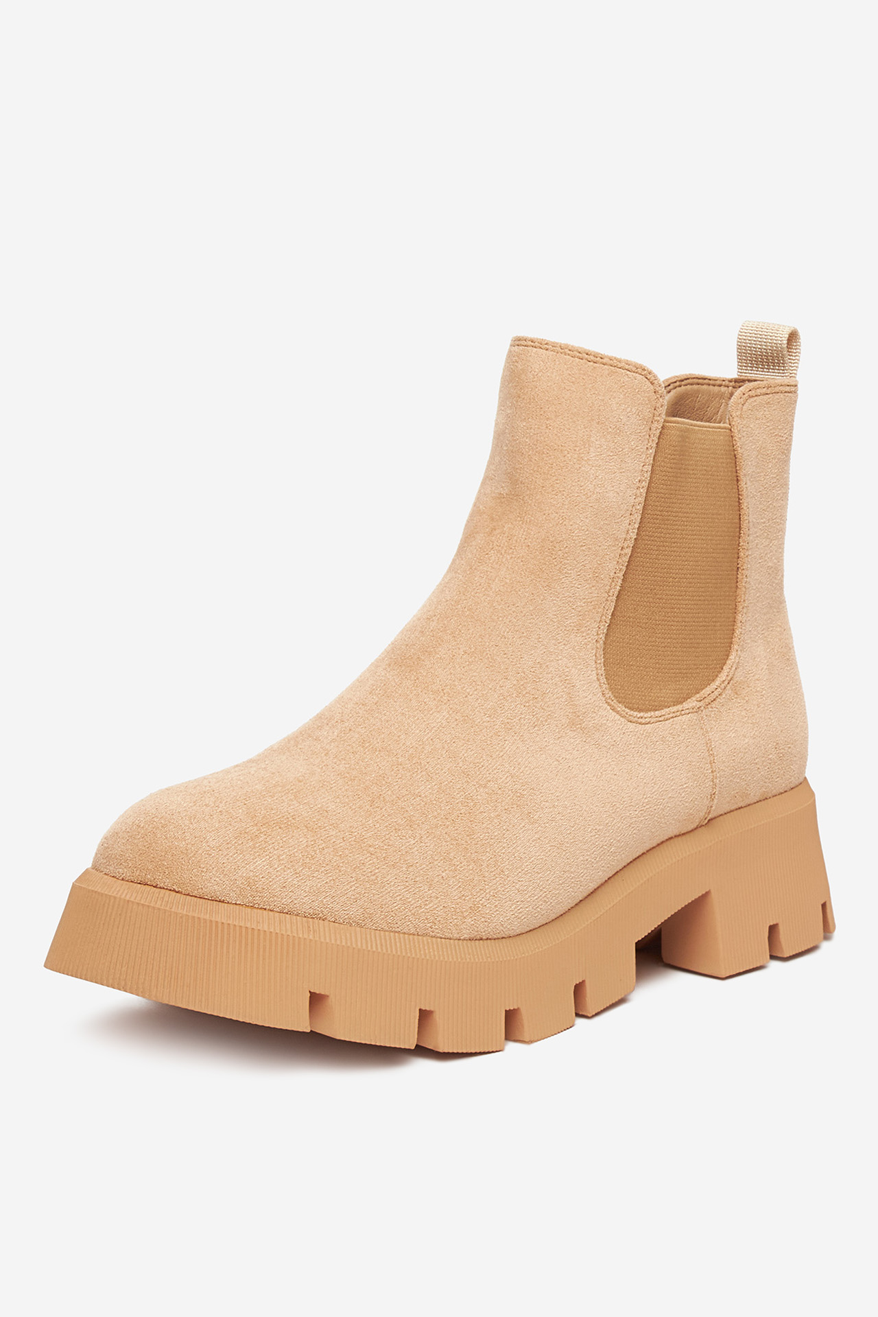 Členková obuv s elastickým prvkom Béžová