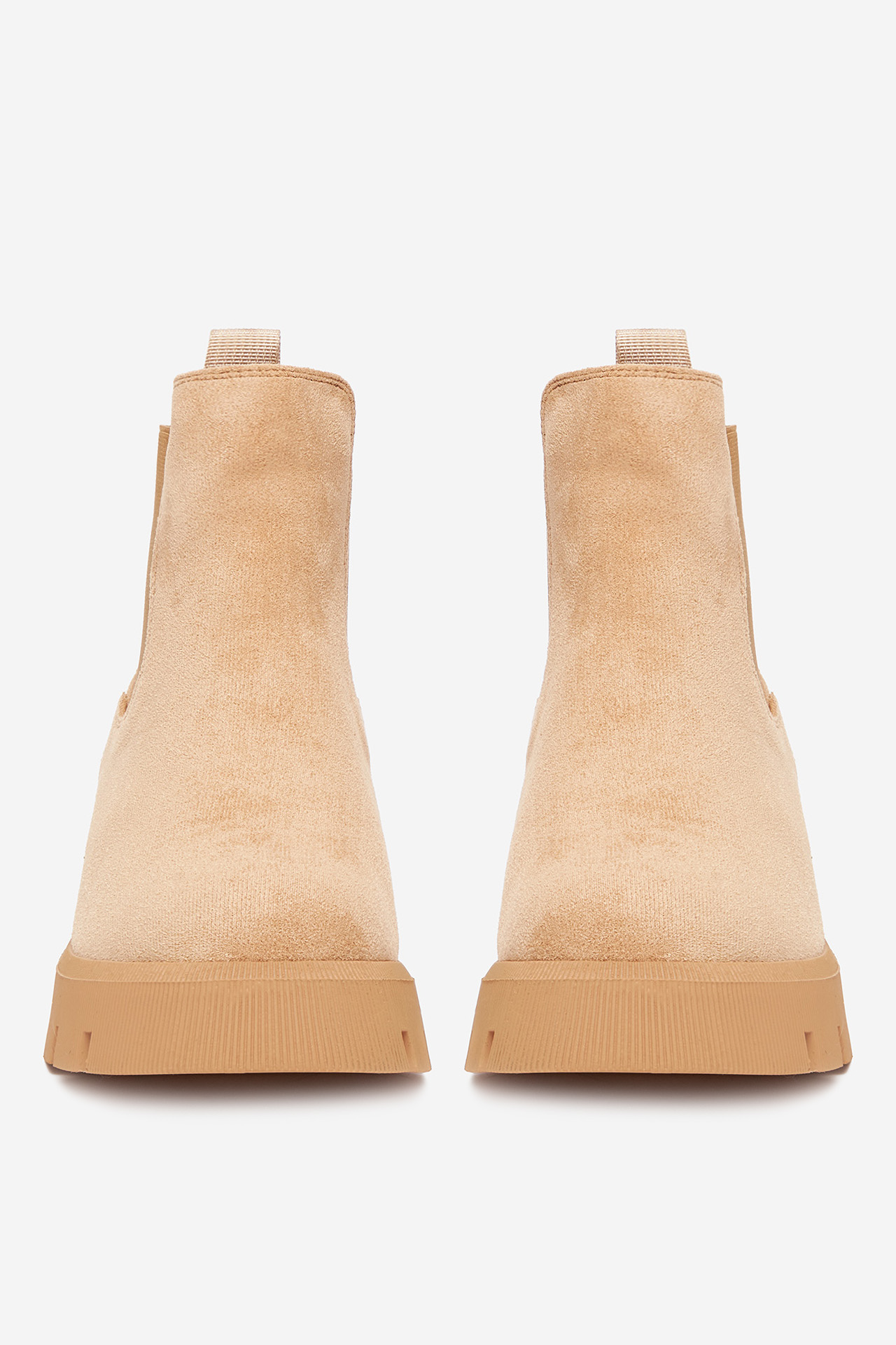 Členková obuv s elastickým prvkom Béžová