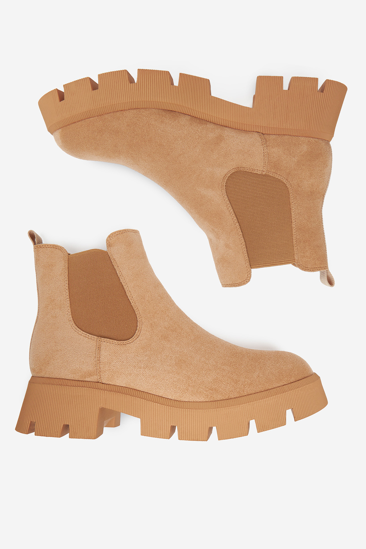 Členková obuv s elastickým prvkom Béžová