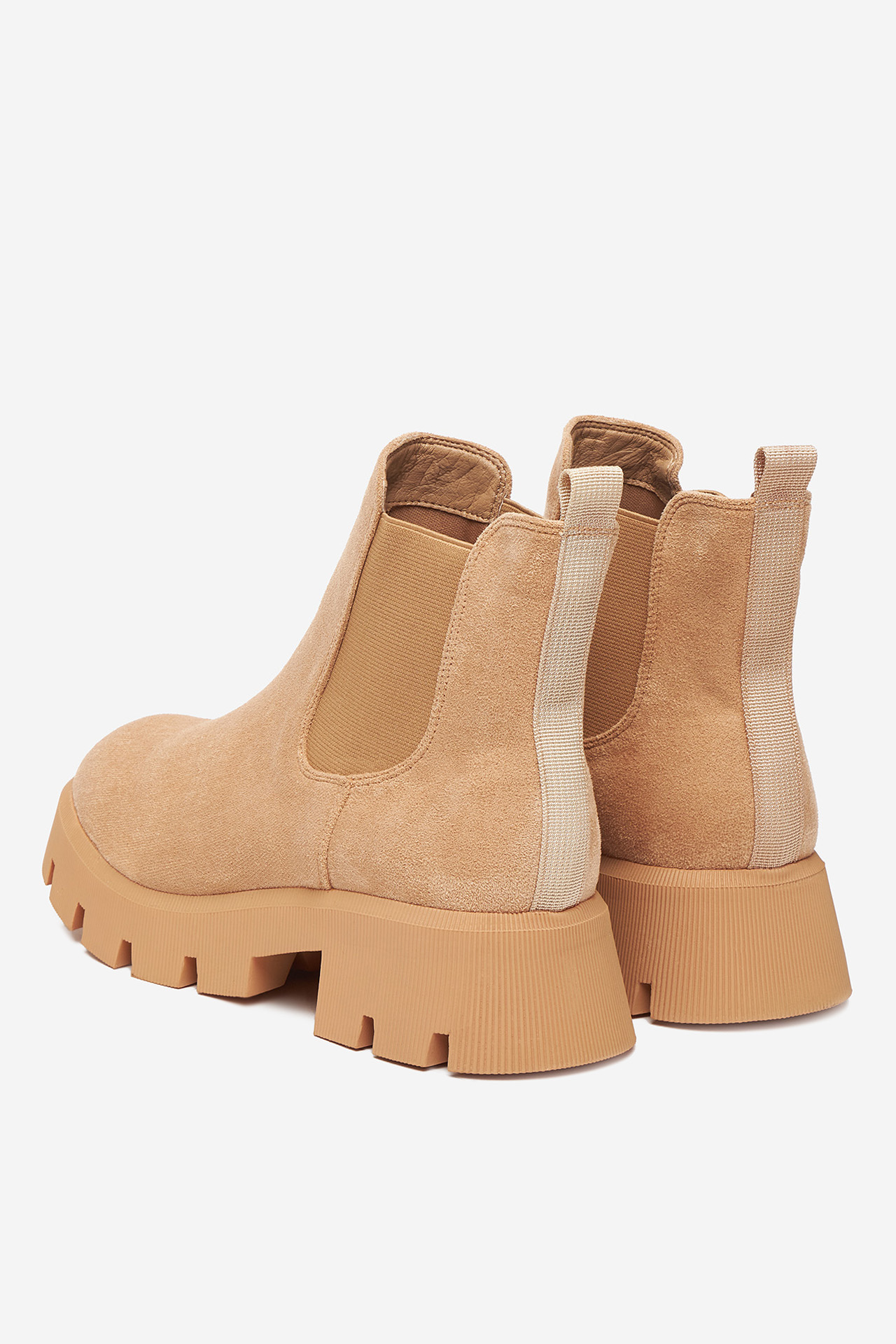 Členková obuv s elastickým prvkom Béžová