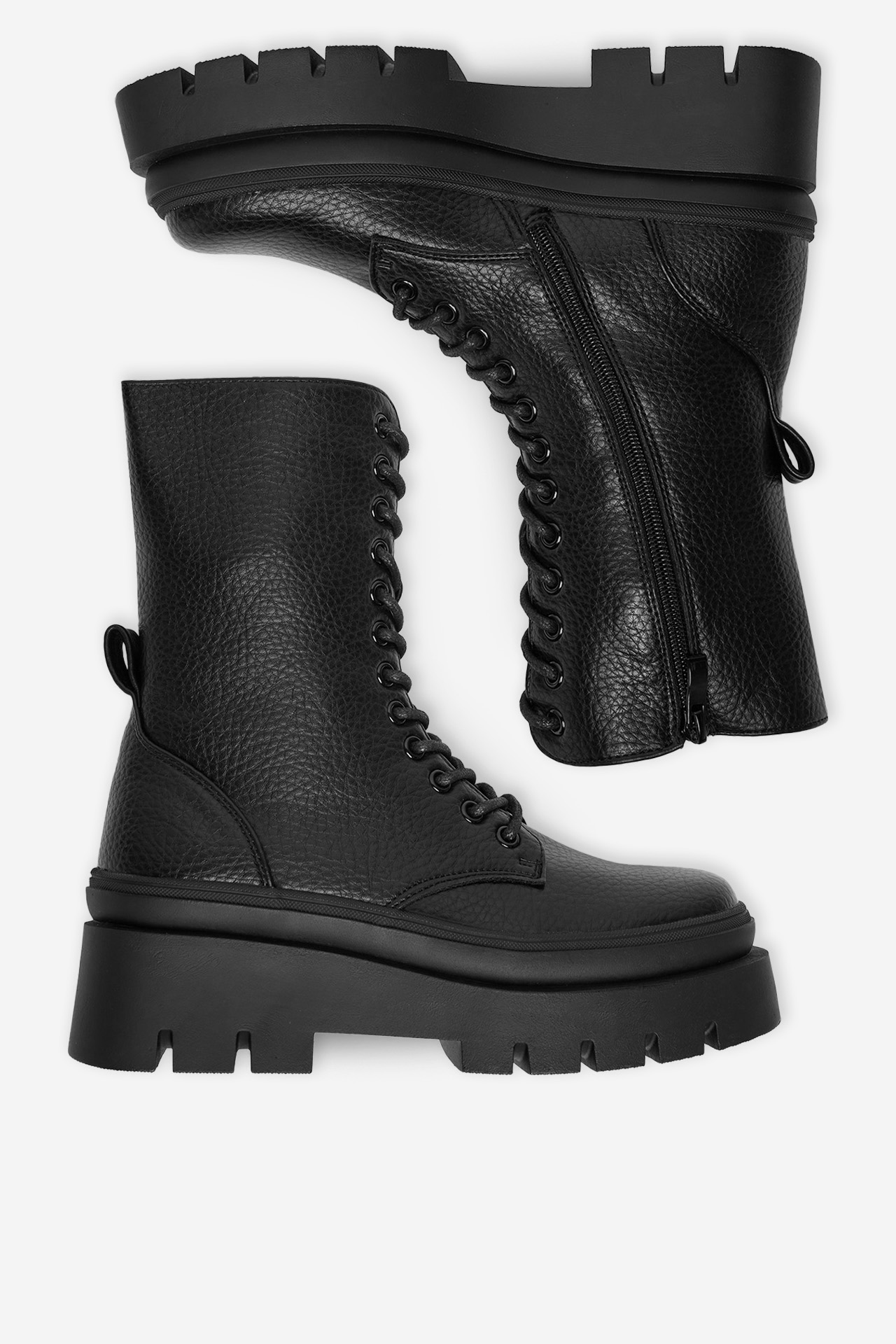 Gležnjarji z vezalkami Črna