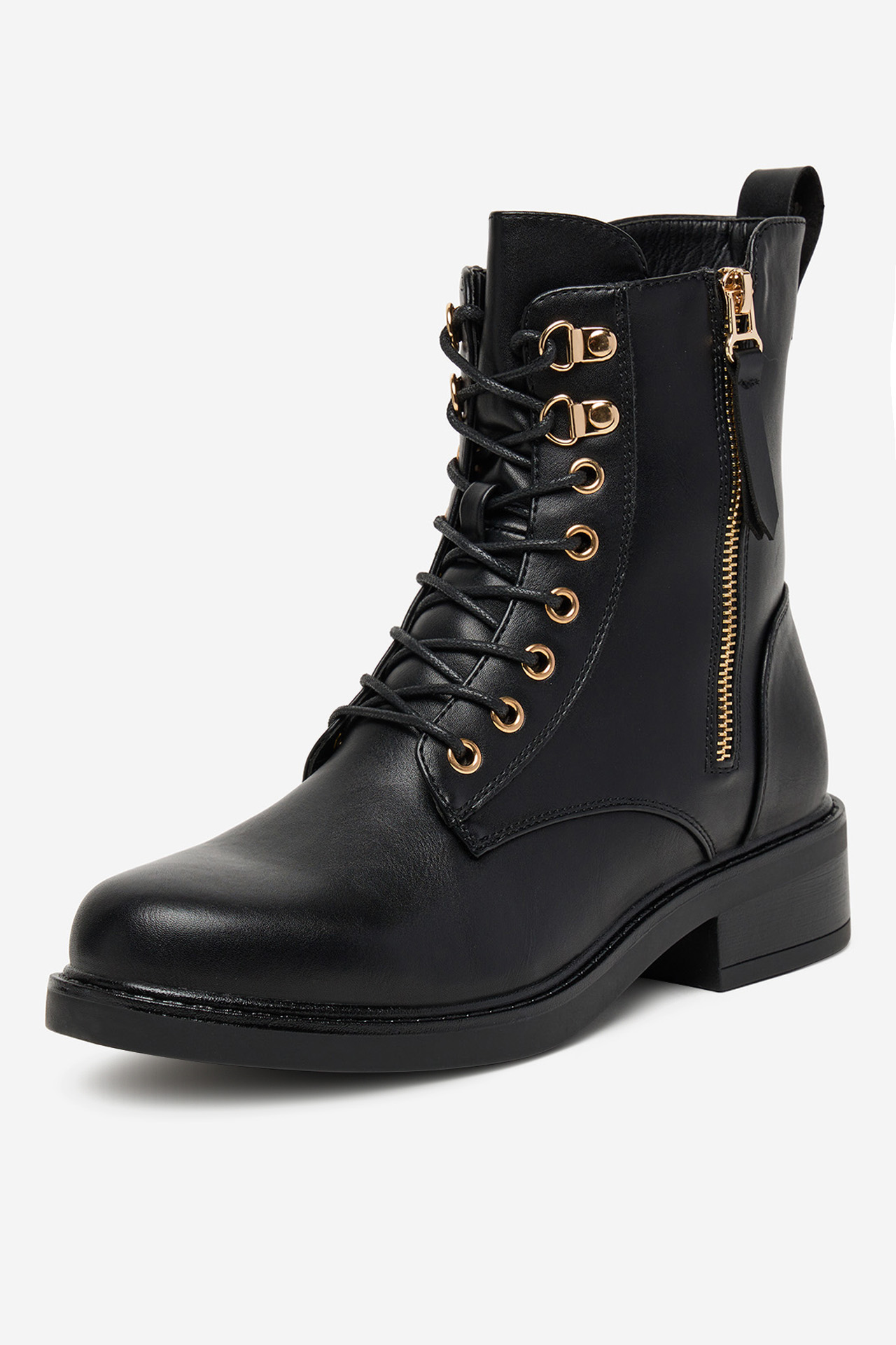 Gležnjarji z vezalkami Črna