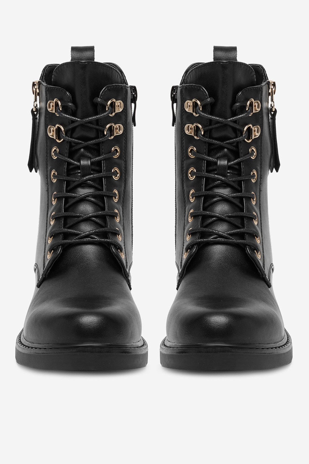 Gležnjarji z vezalkami Črna