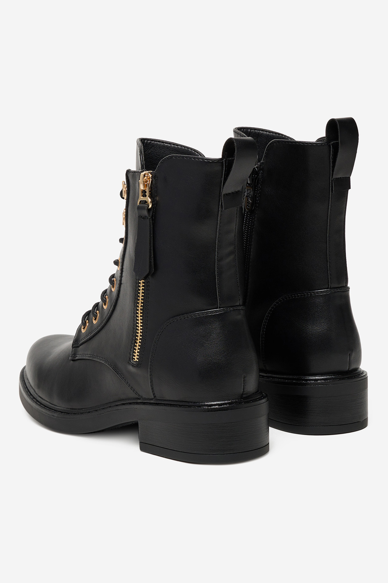 Gležnjarji z vezalkami Črna