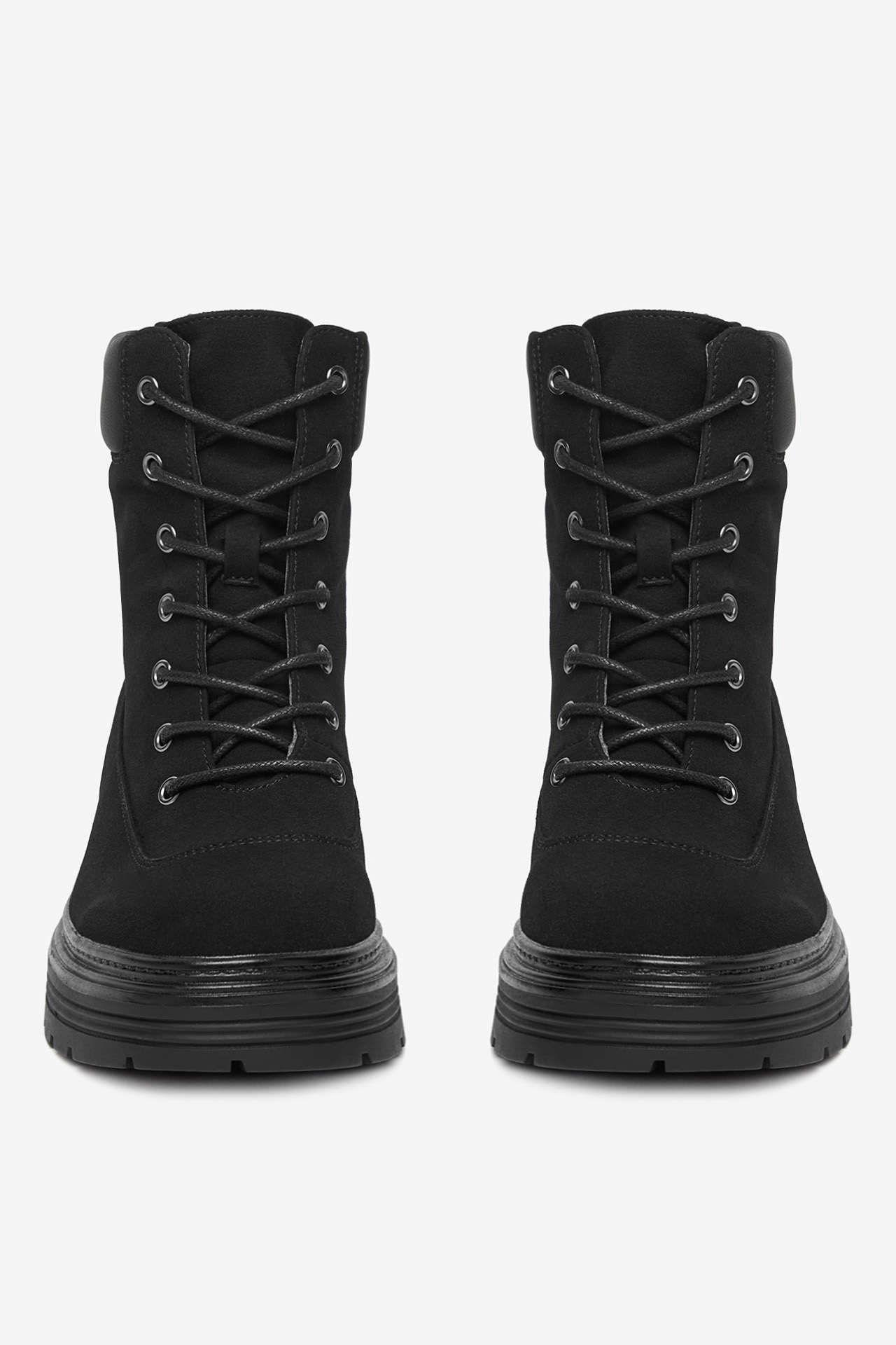 Gležnjarji z vezalkami Črna