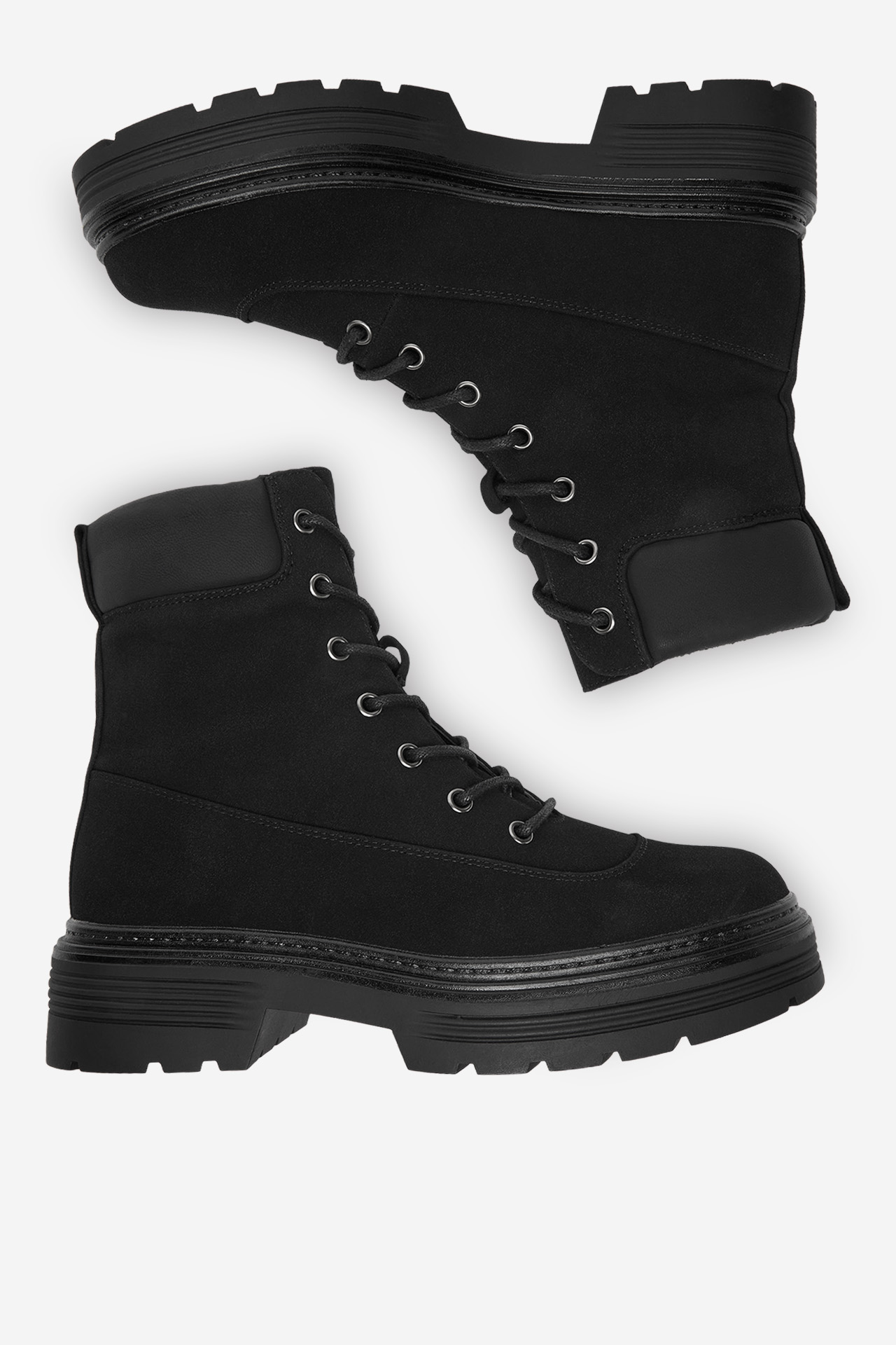 Gležnjarji z vezalkami Črna