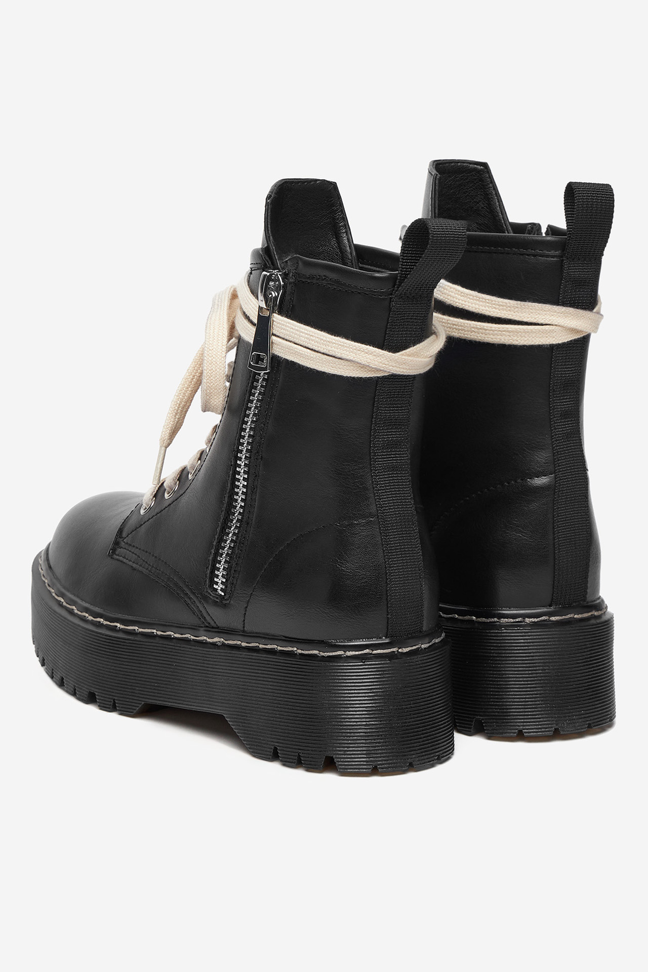 Gležnjarji z vezalkami Črna