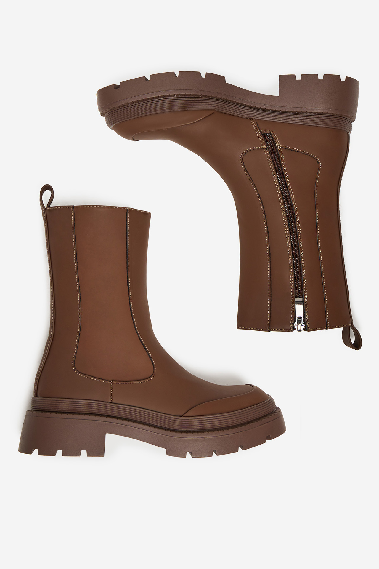 Kotníková obuv TMAVĚ HNĚDÁ