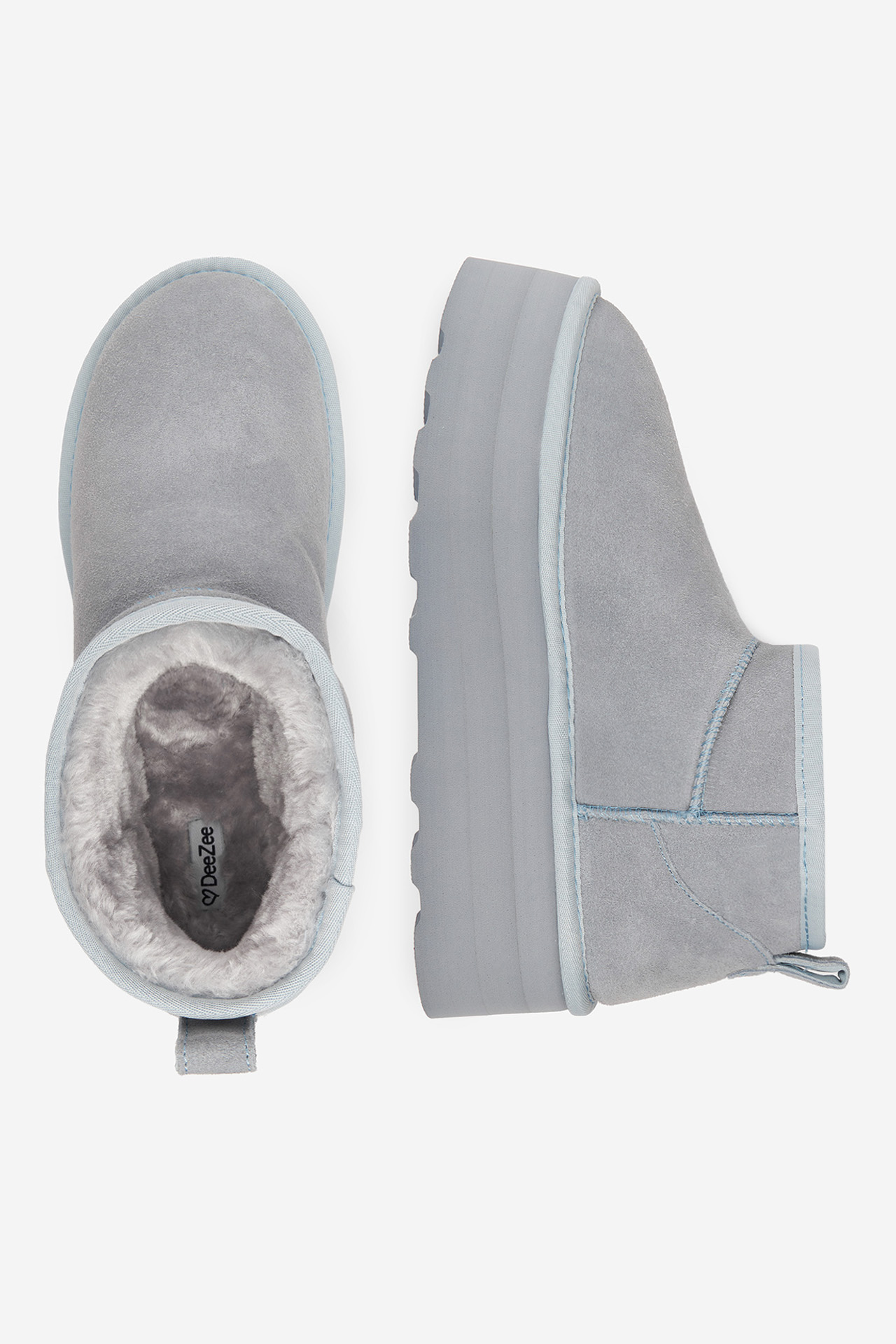 Kotníková obuv SVĚTLE MODRÁ