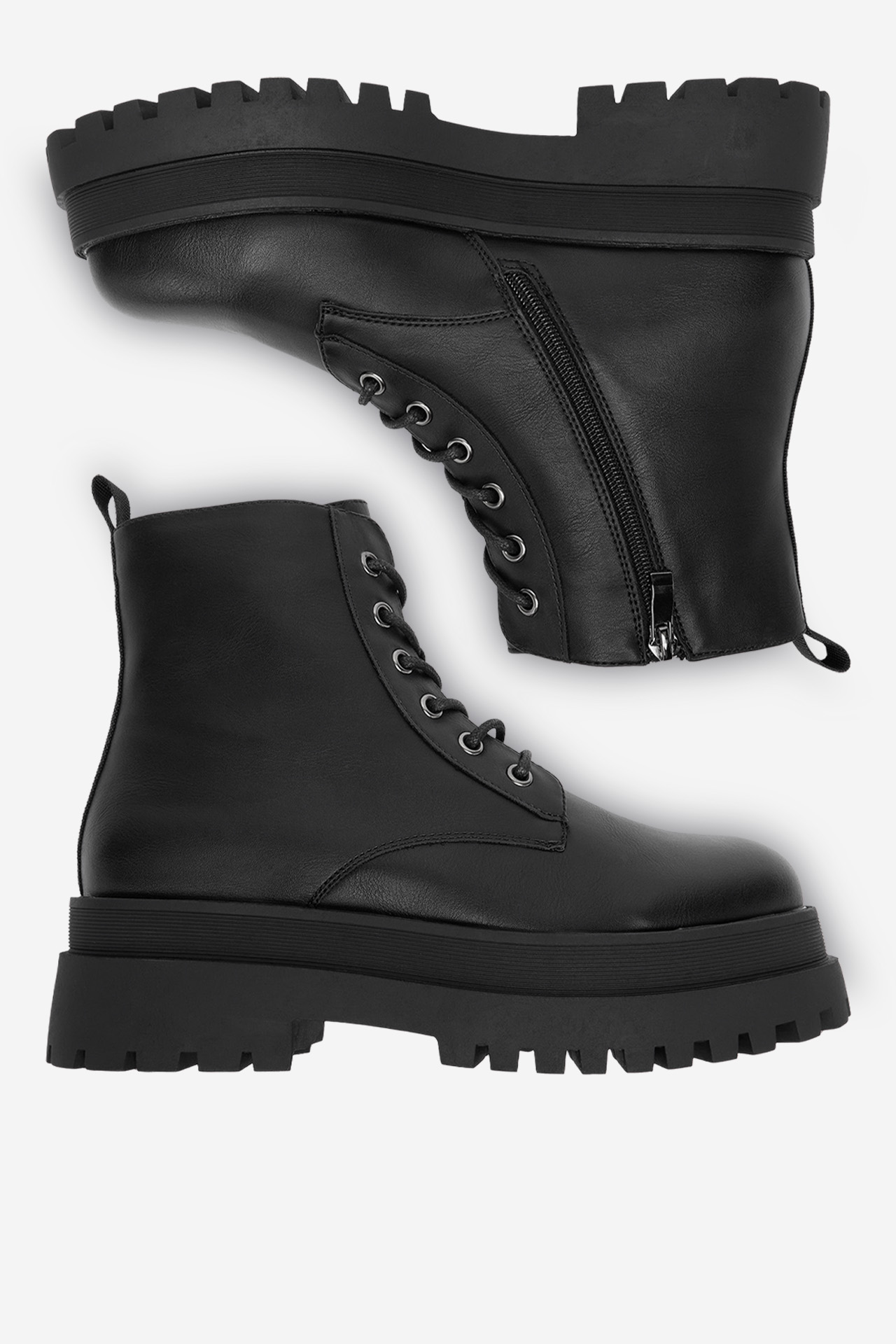 Gležnjarji z vezalkami Črna