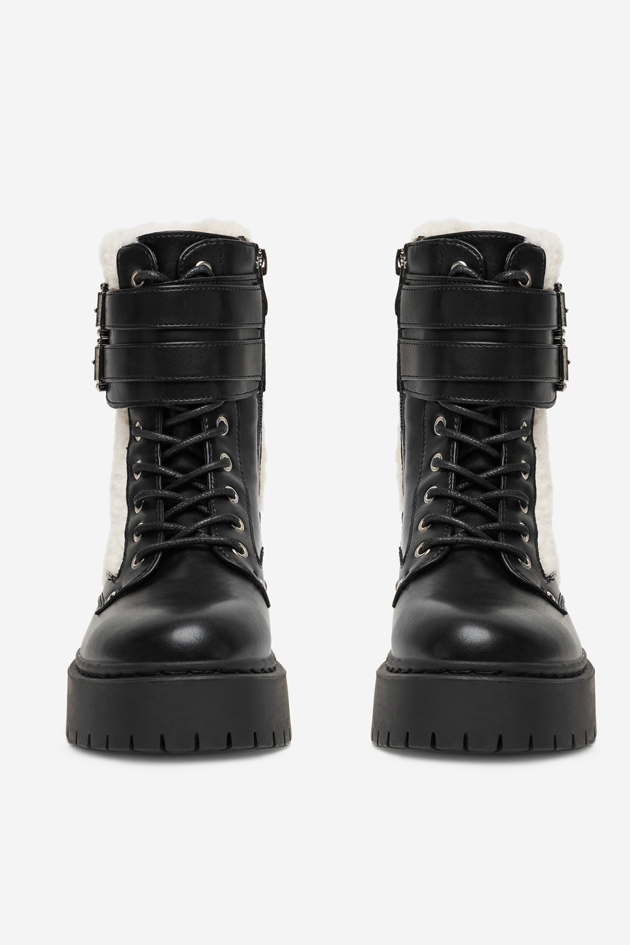 Gležnjarji z vezalkami Črna