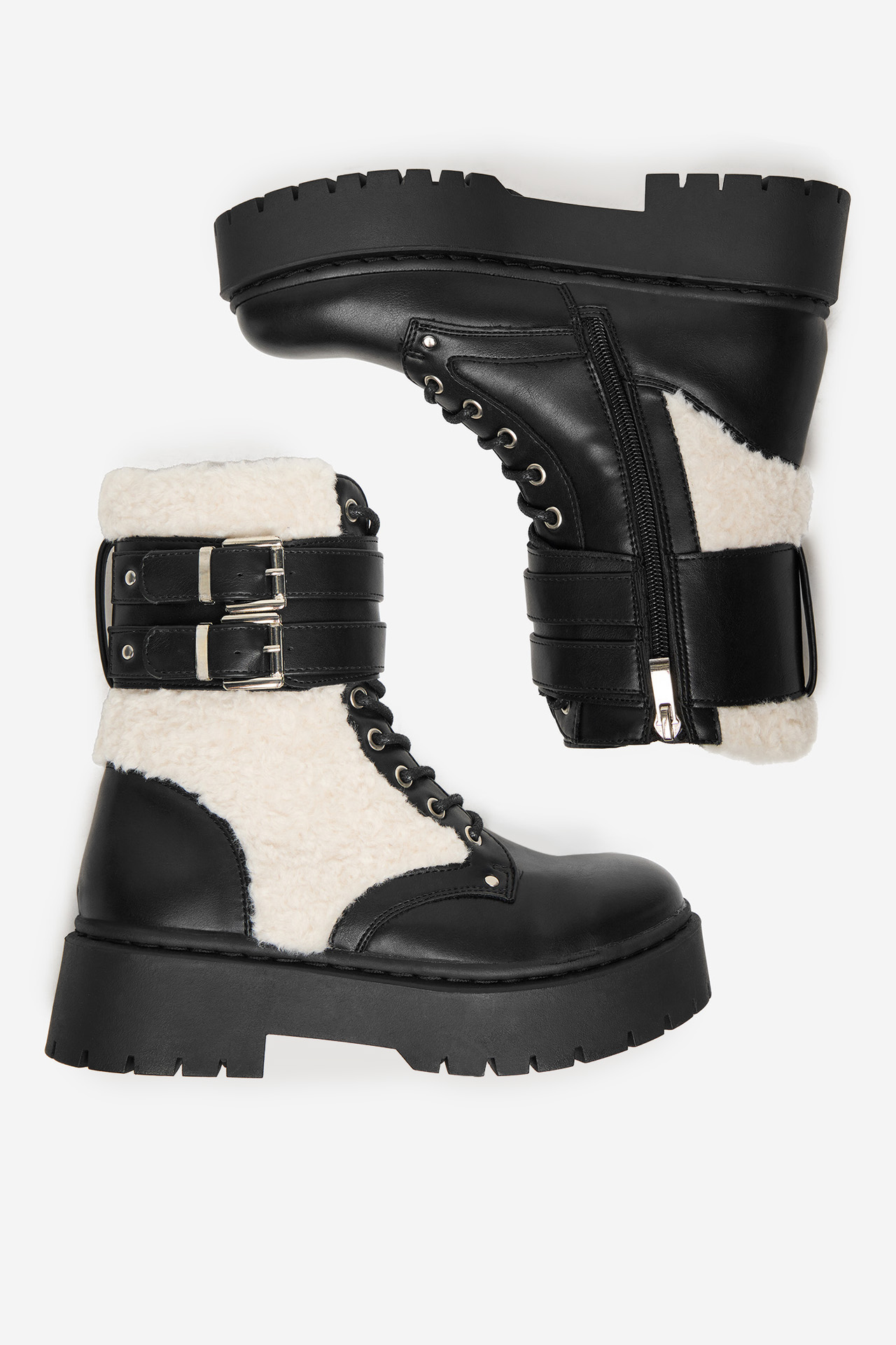 Gležnjarji z vezalkami Črna