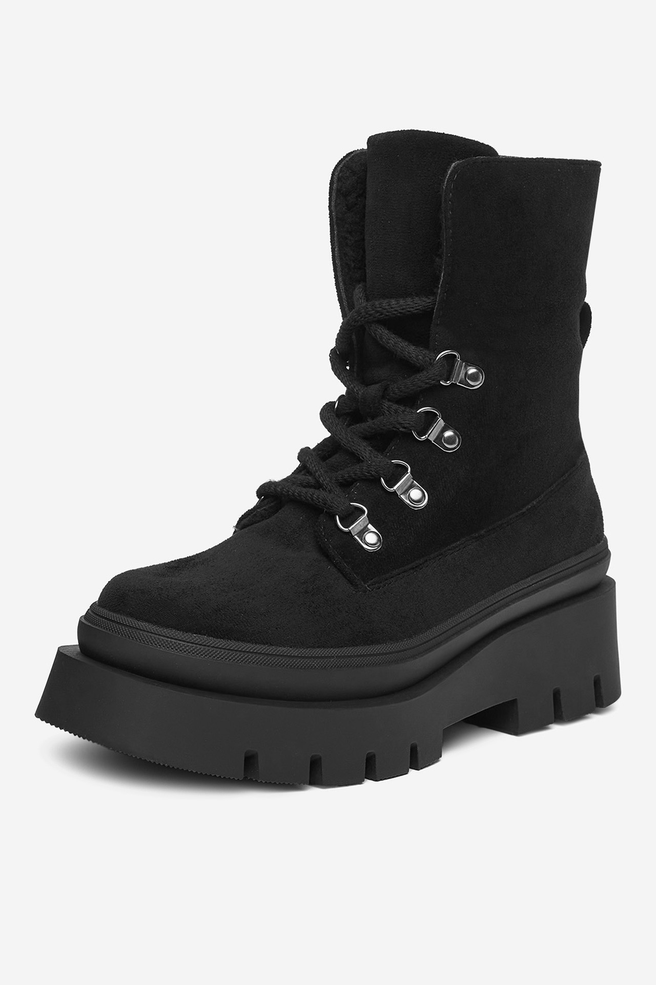 Gležnjarji z vezalkami Črna