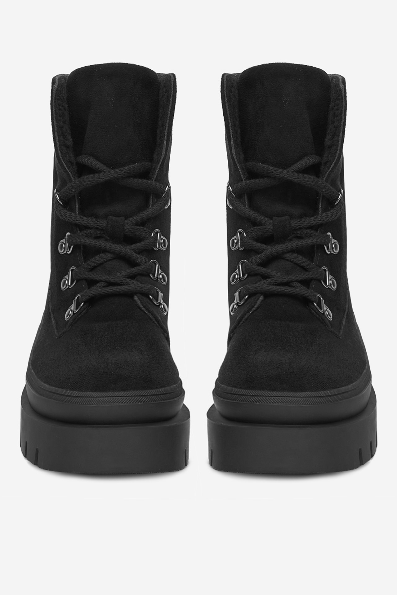 Gležnjarji z vezalkami Črna