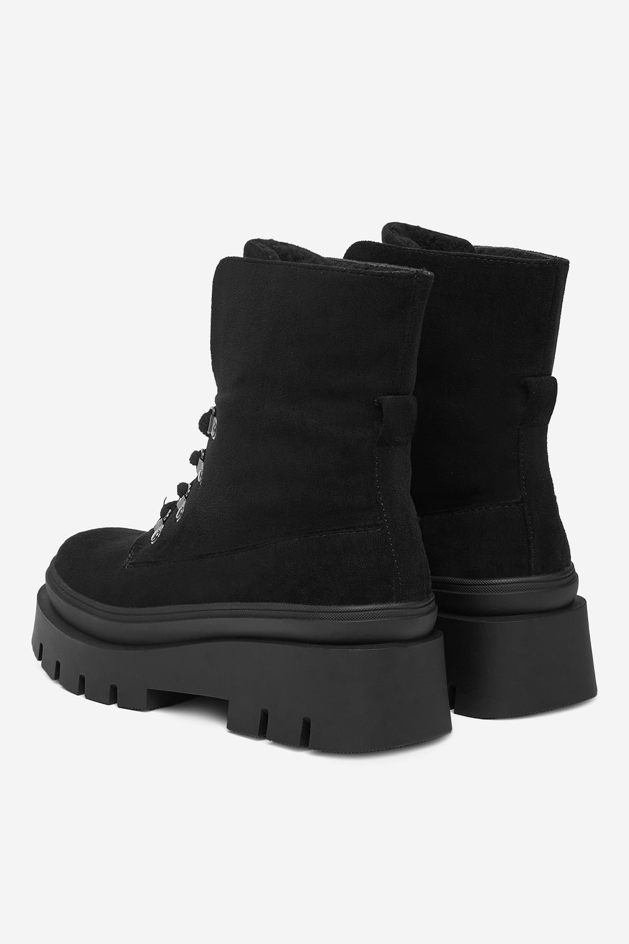 Gležnjarji z vezalkami Črna