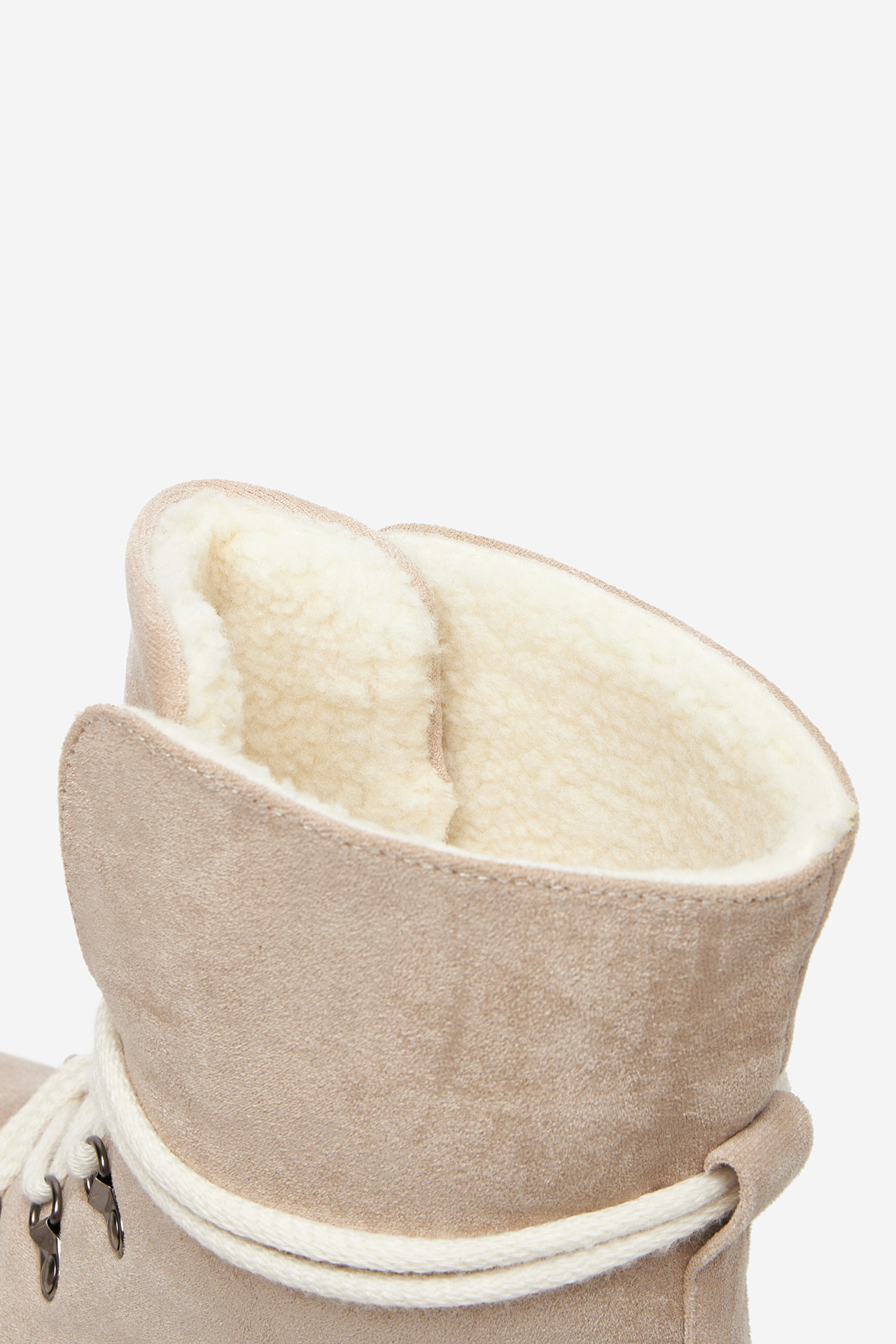 Gležnjarji z vezalkami Bež