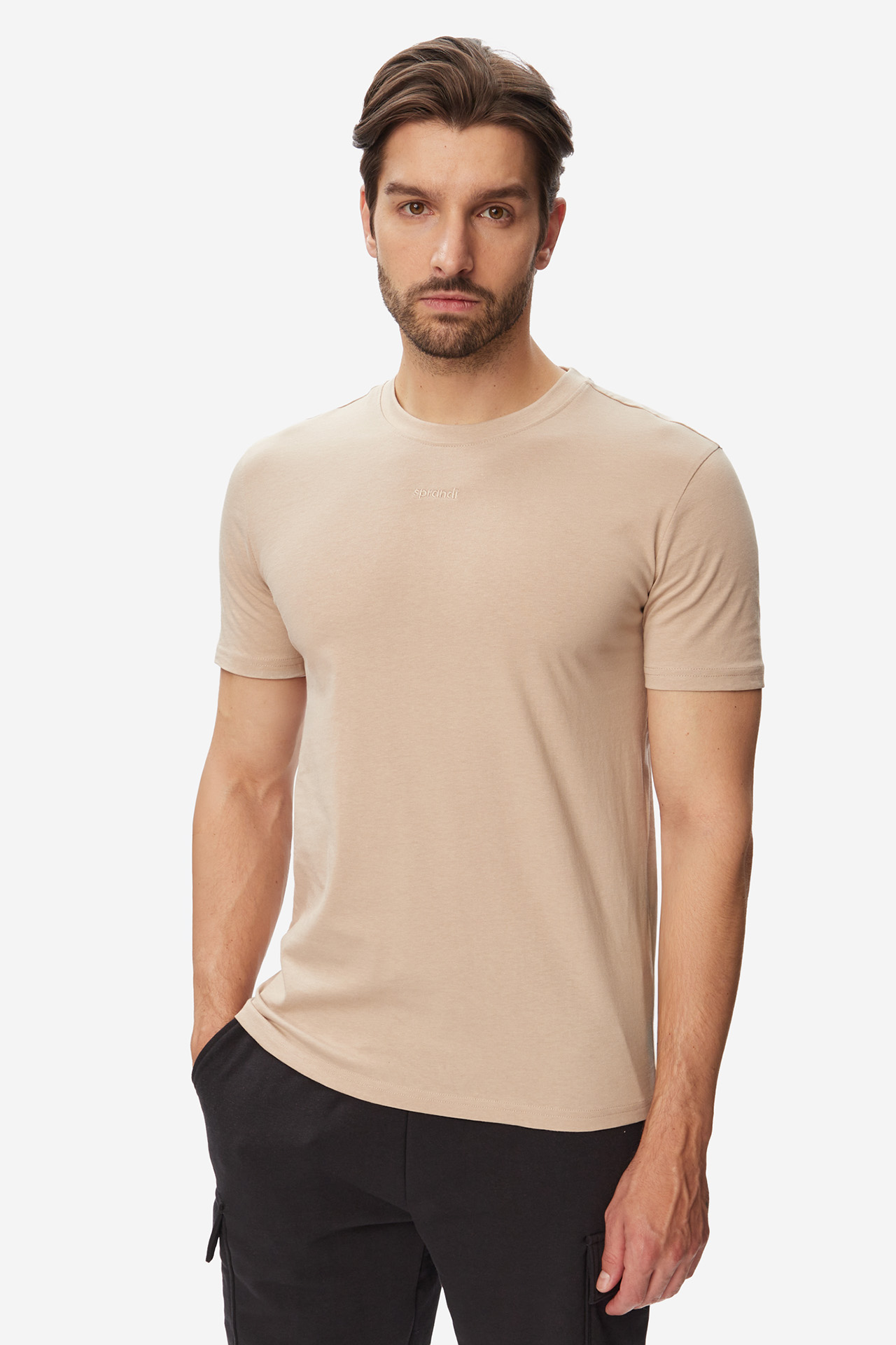 T-shirt Sprandi SS25TSM300KS Beżowy