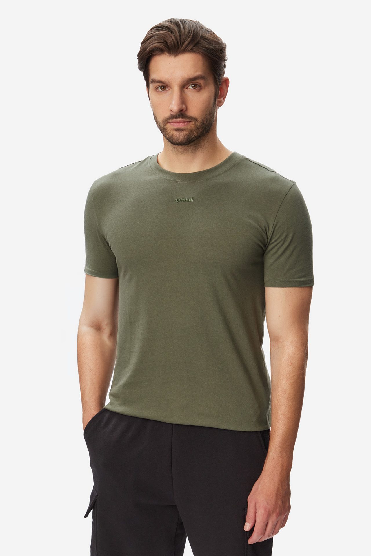 T-shirt Sprandi SS25TSM300KS Zielony ciemny