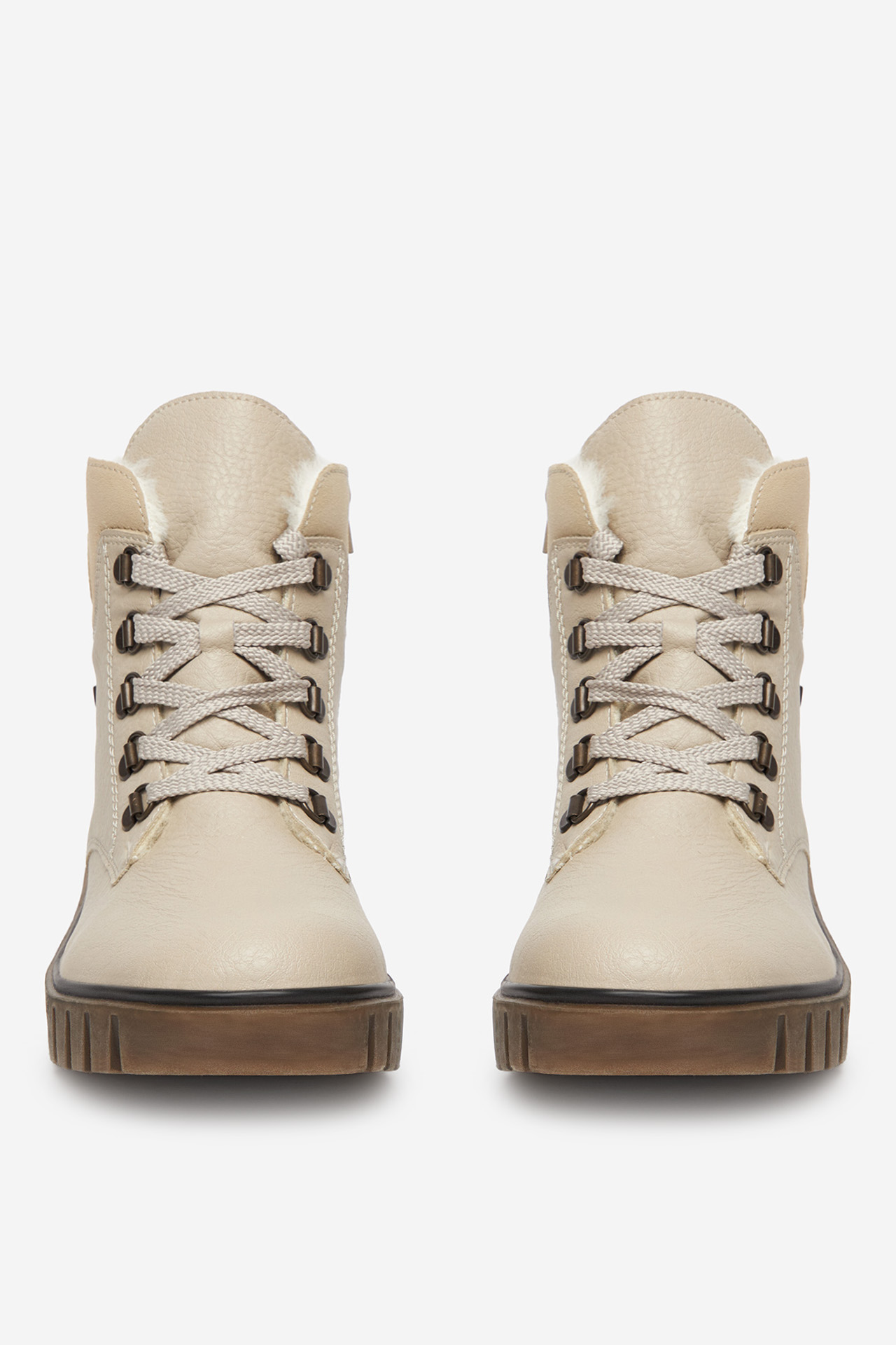 Šnurovacie topánky Svetlo béžová