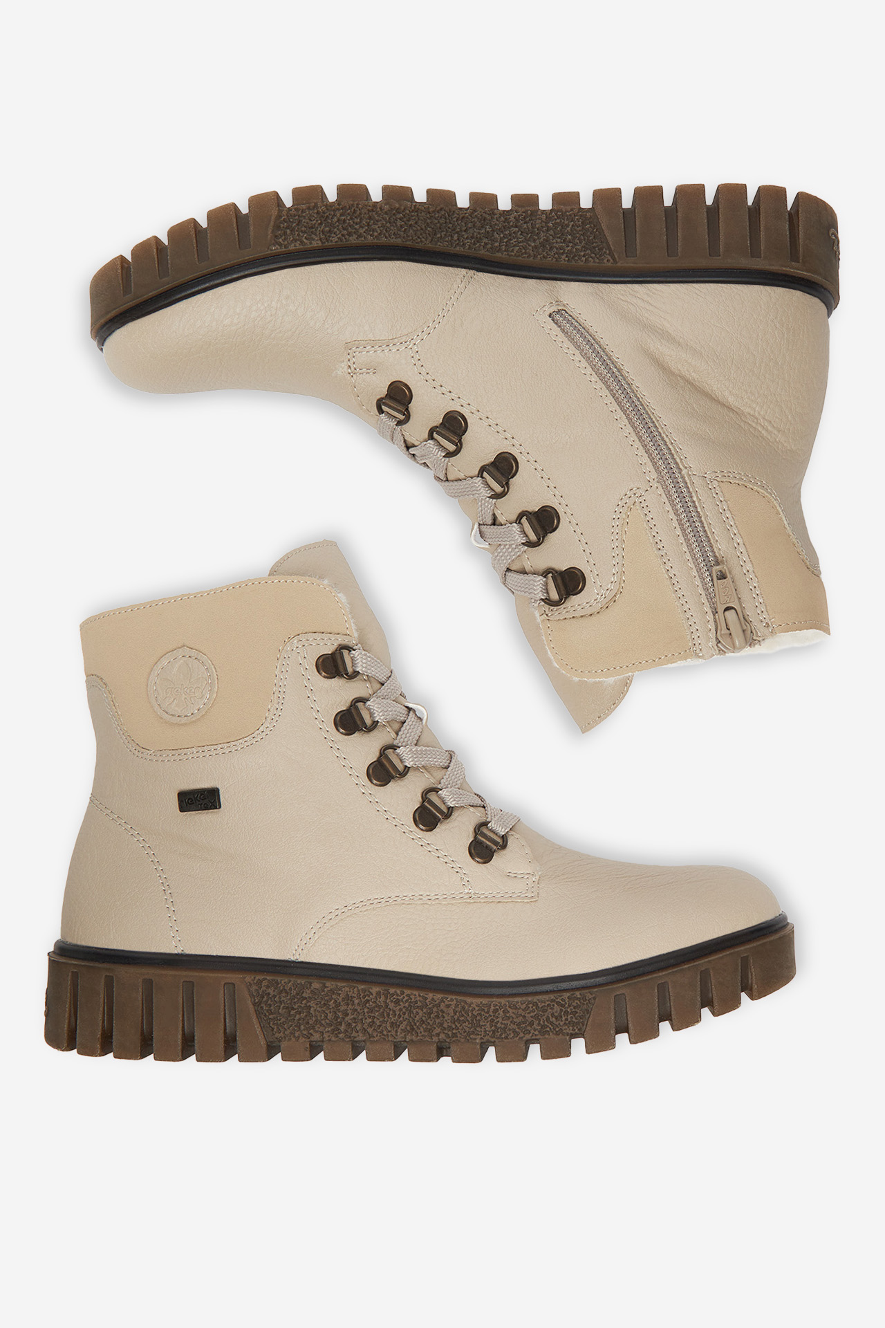 Šnurovacie topánky Svetlo béžová