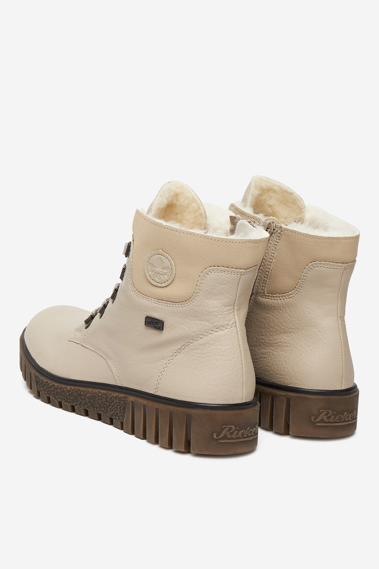 Šnurovacie topánky Svetlo béžová