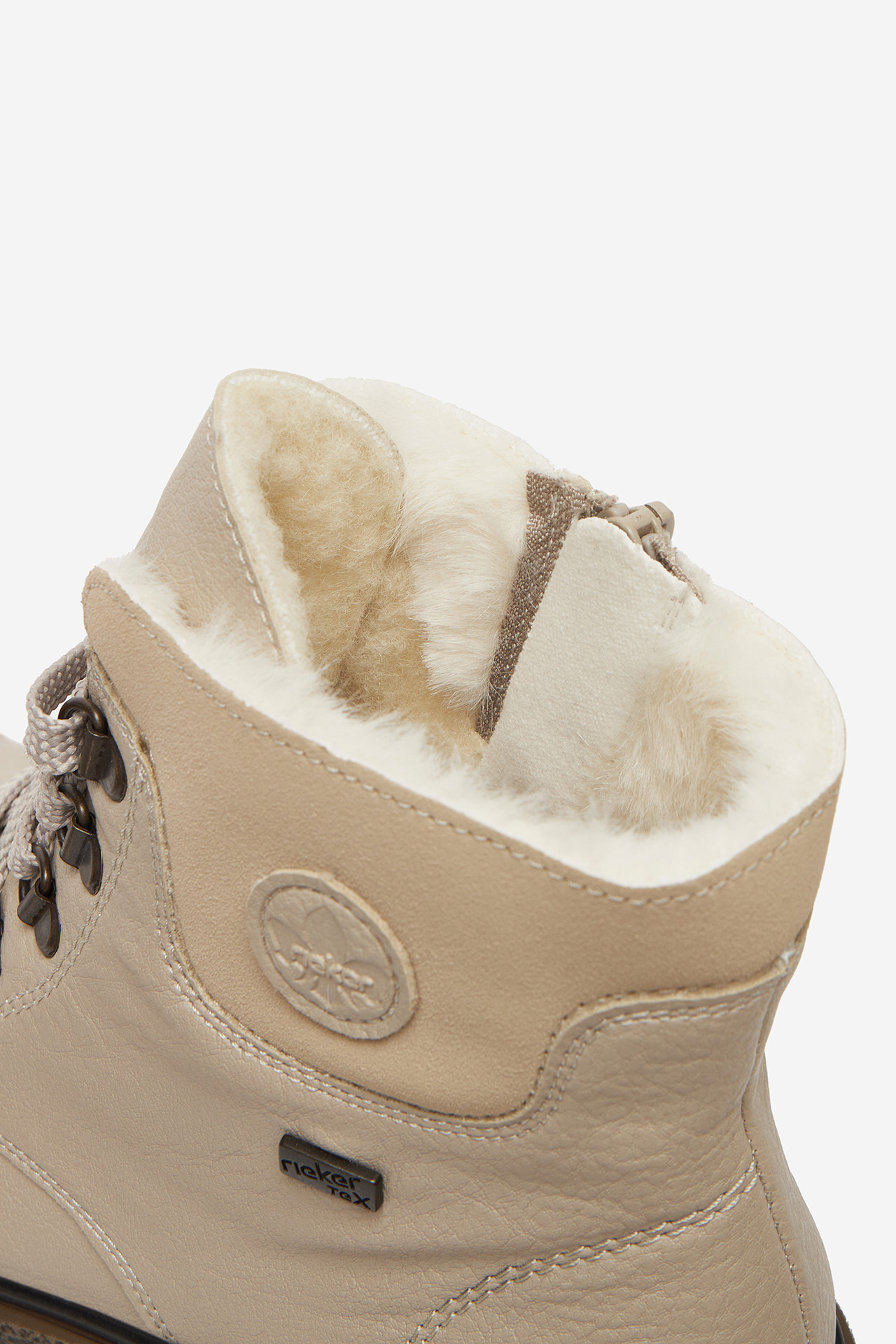 Šnurovacie topánky Svetlo béžová