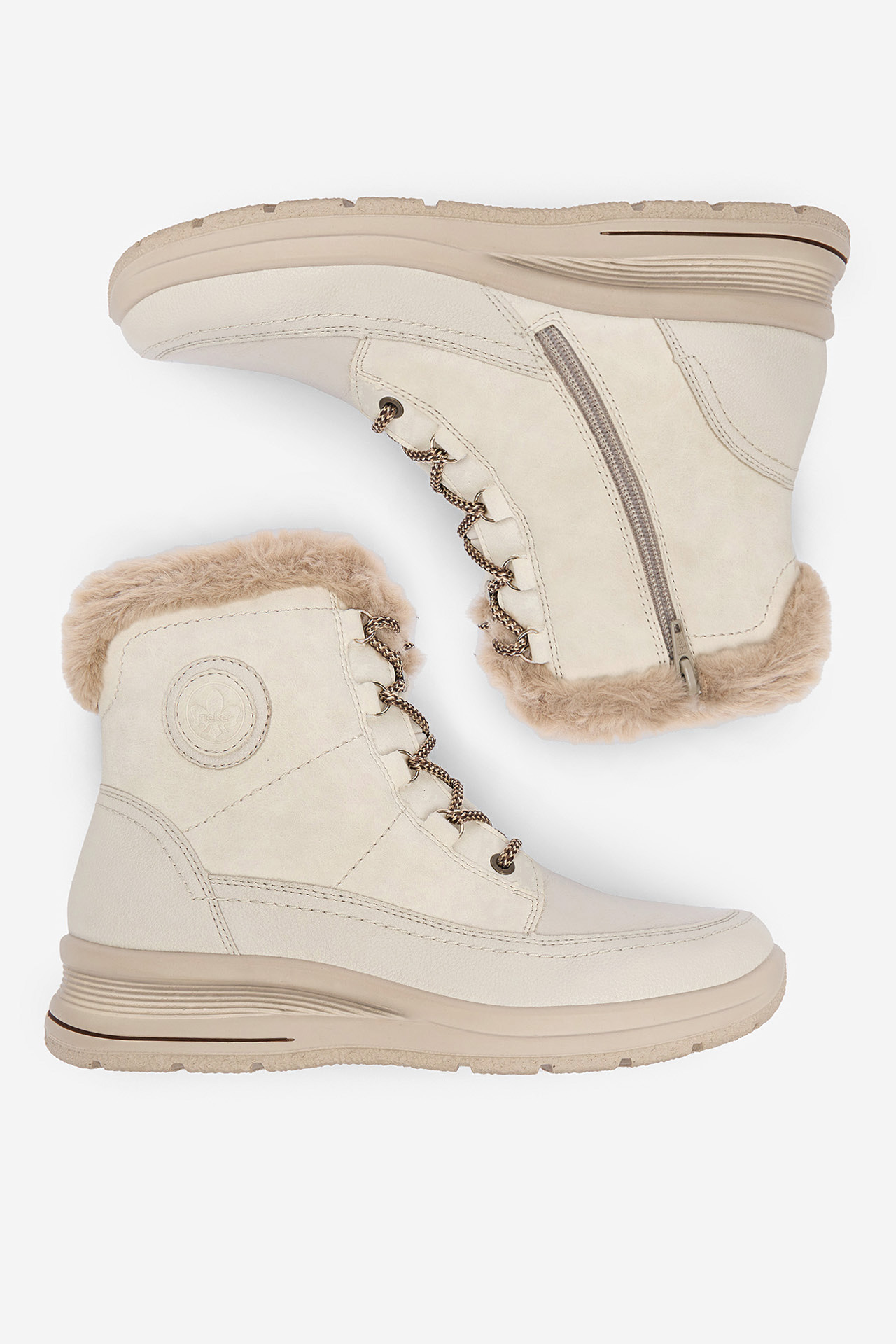 Kotníková obuv Světle béžová