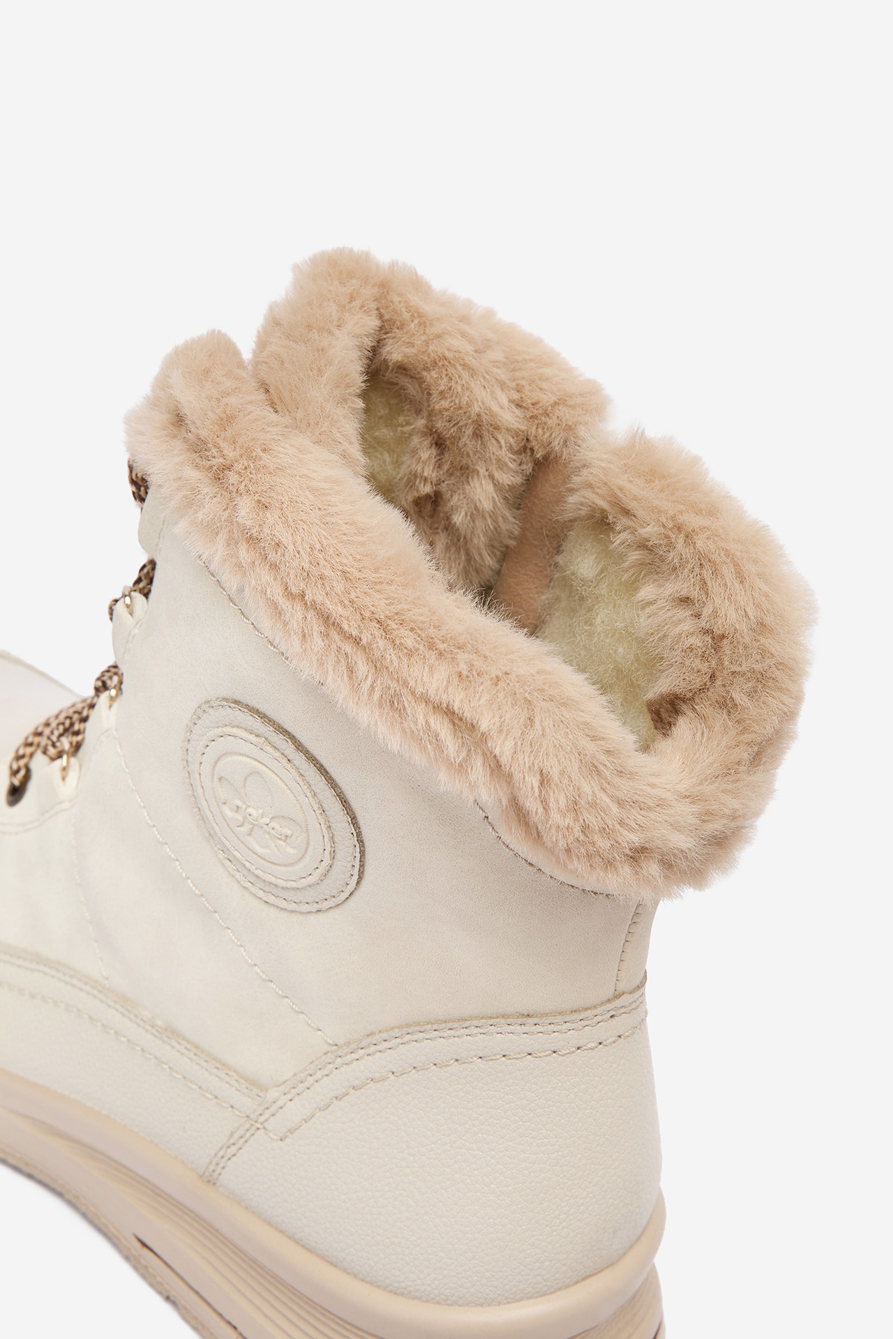 Kotníková obuv Světle béžová