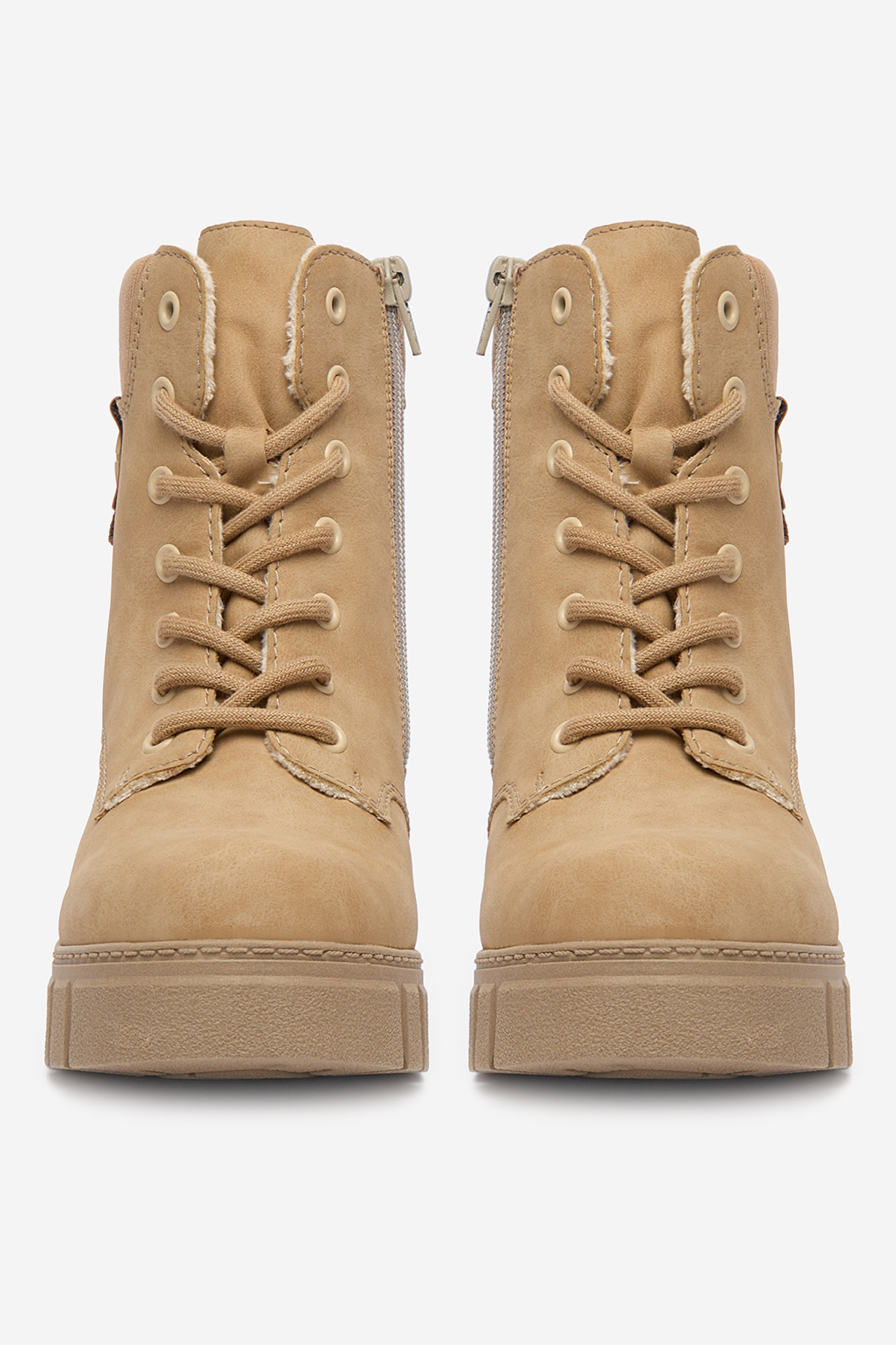 Gležnjače s vezicama Bež