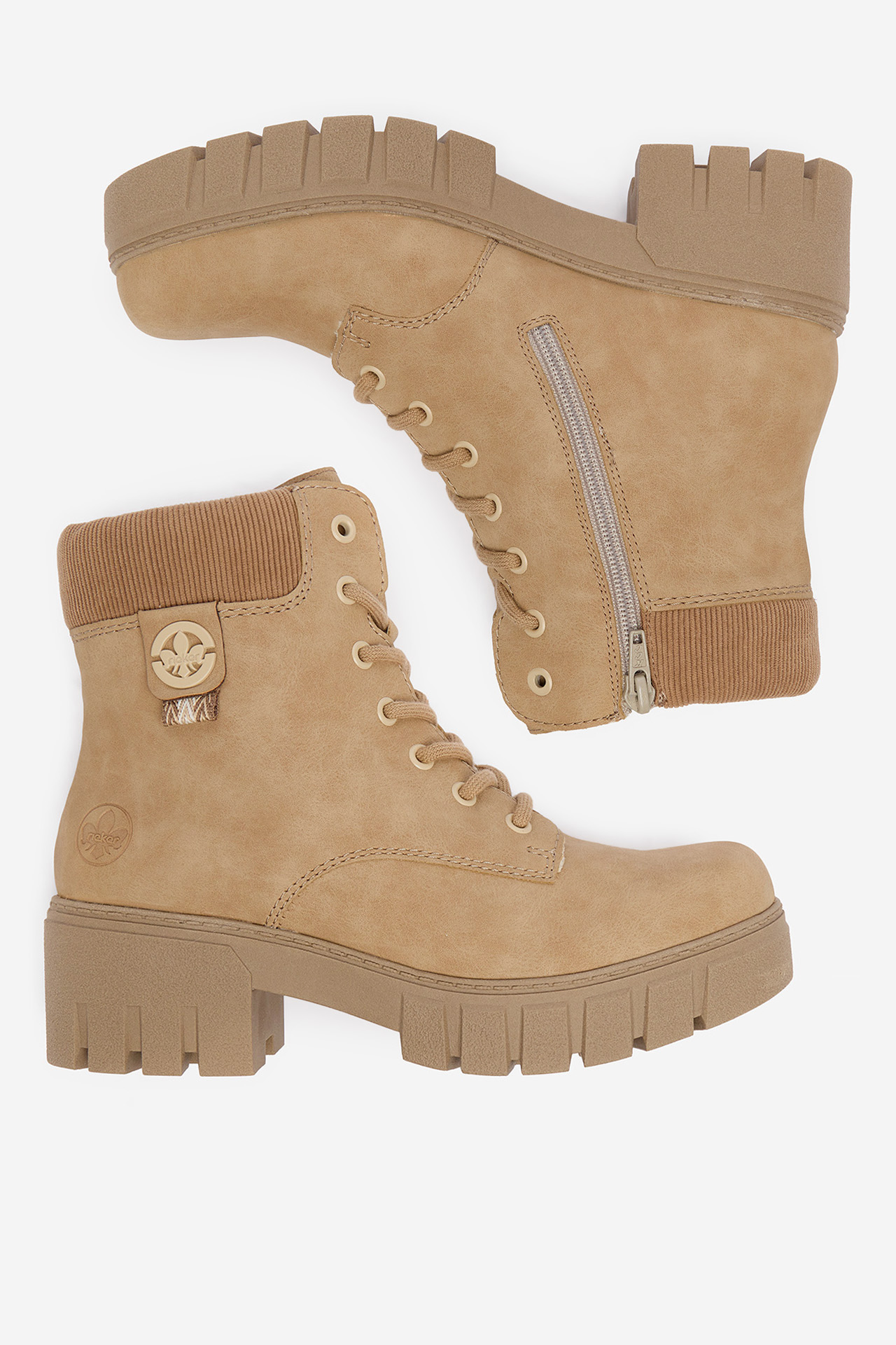 Gležnjače s vezicama Bež