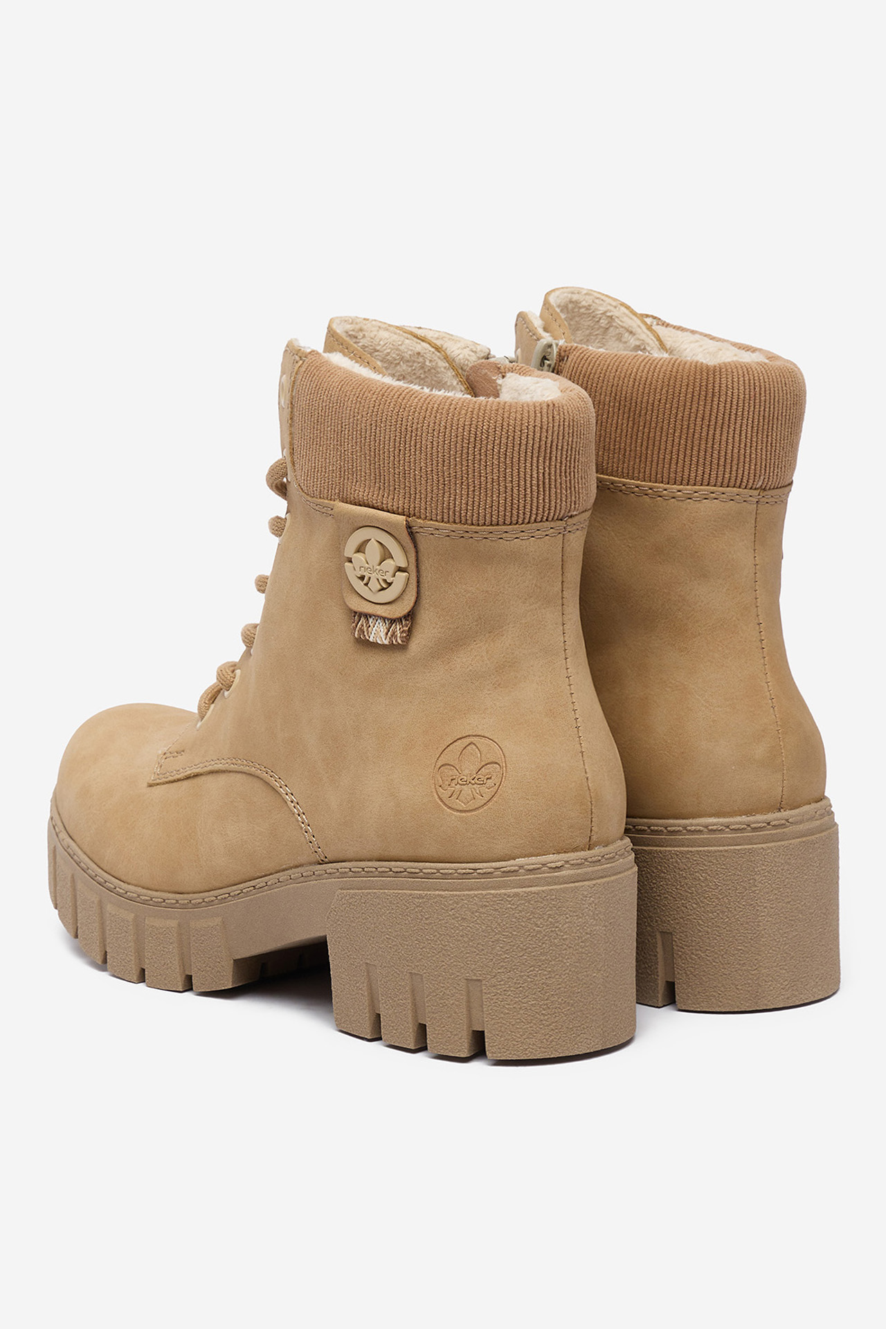 Gležnjače s vezicama Bež