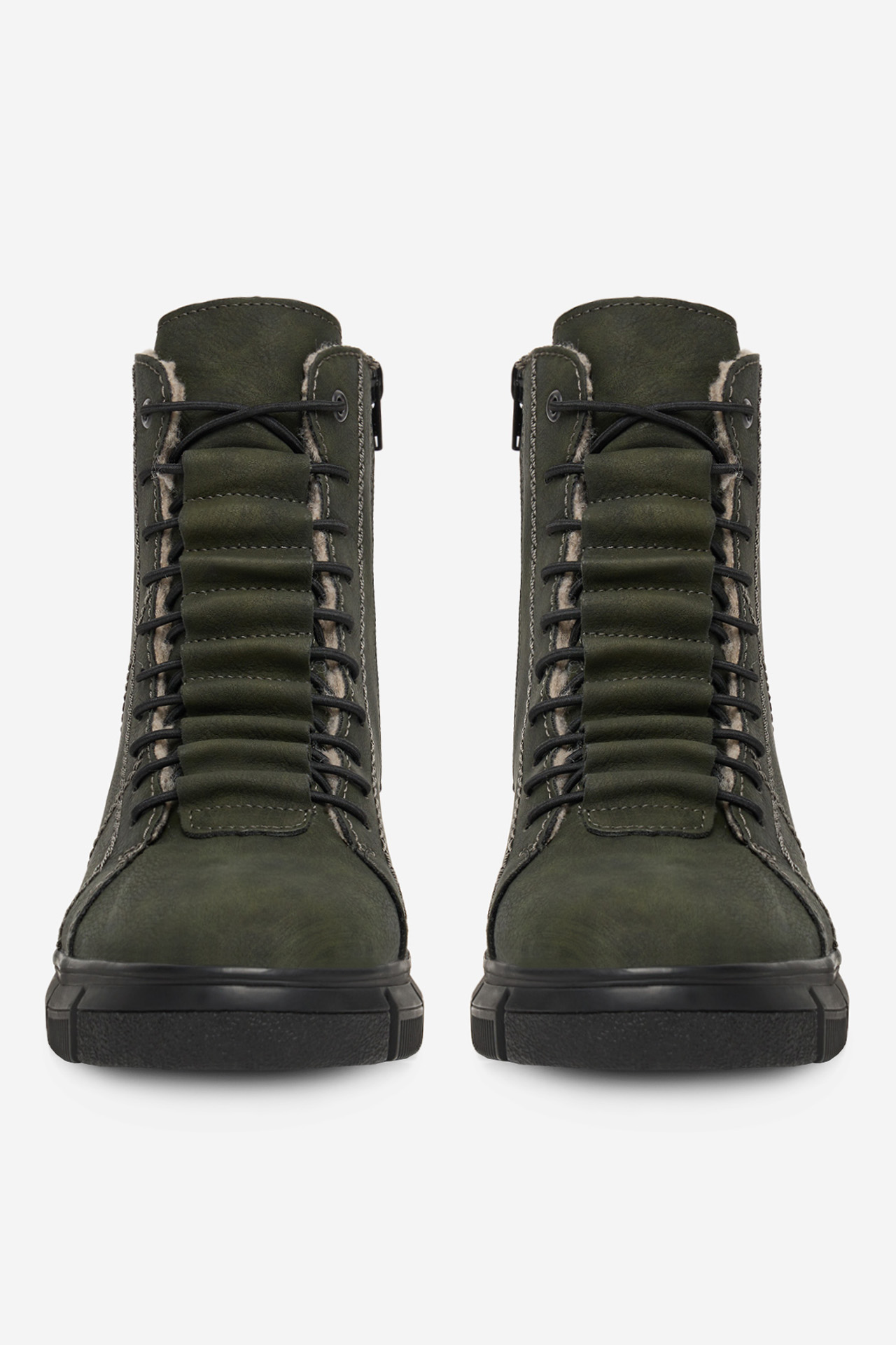 Šnurovacie topánky Tmavo zelená