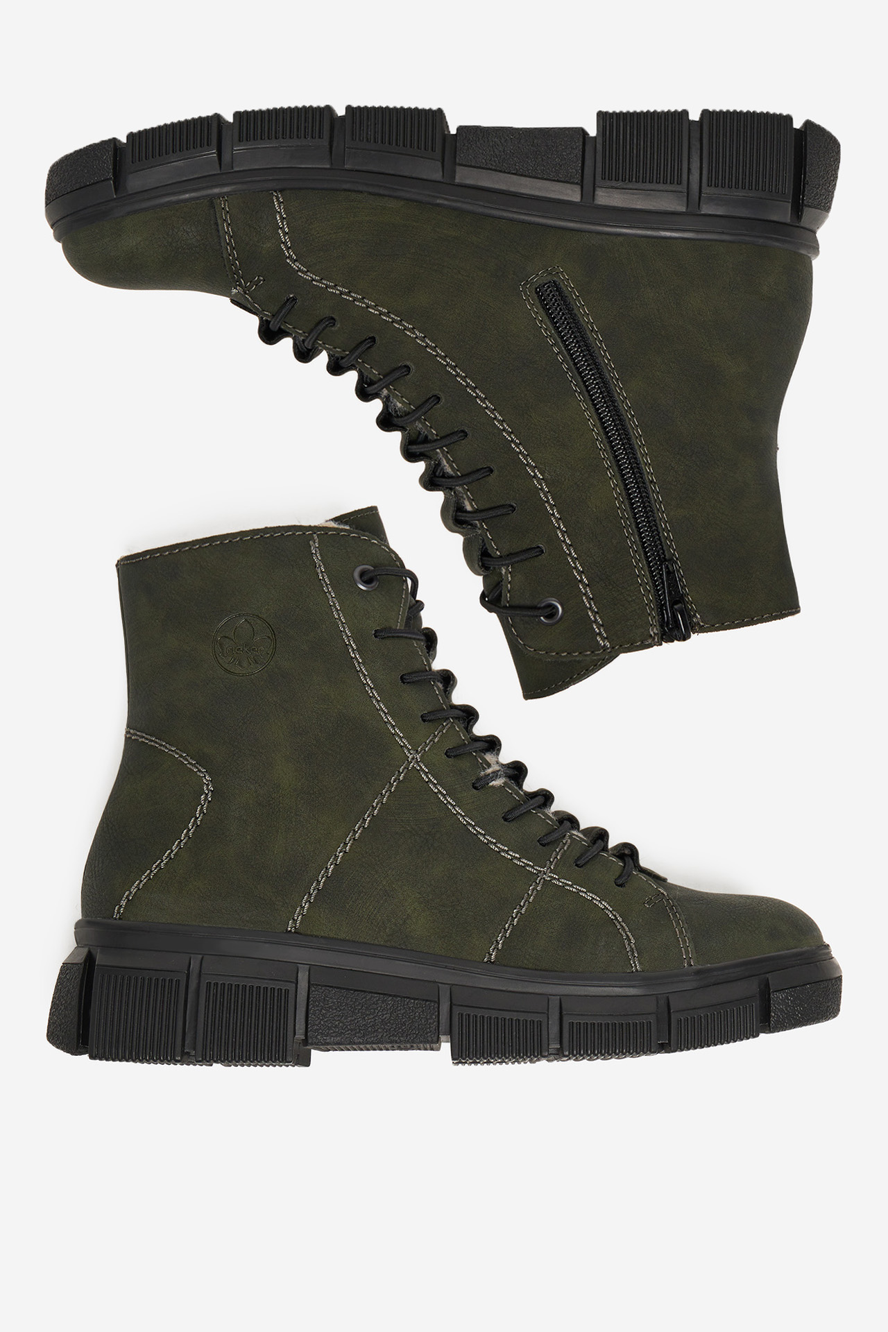 Šnurovacie topánky Tmavo zelená