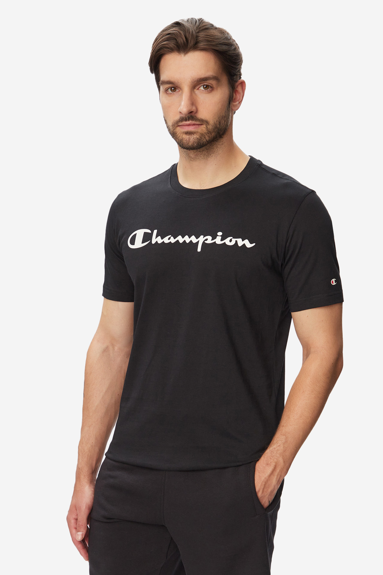 T-shirt CHAMPION 221814-KK001 Czarny