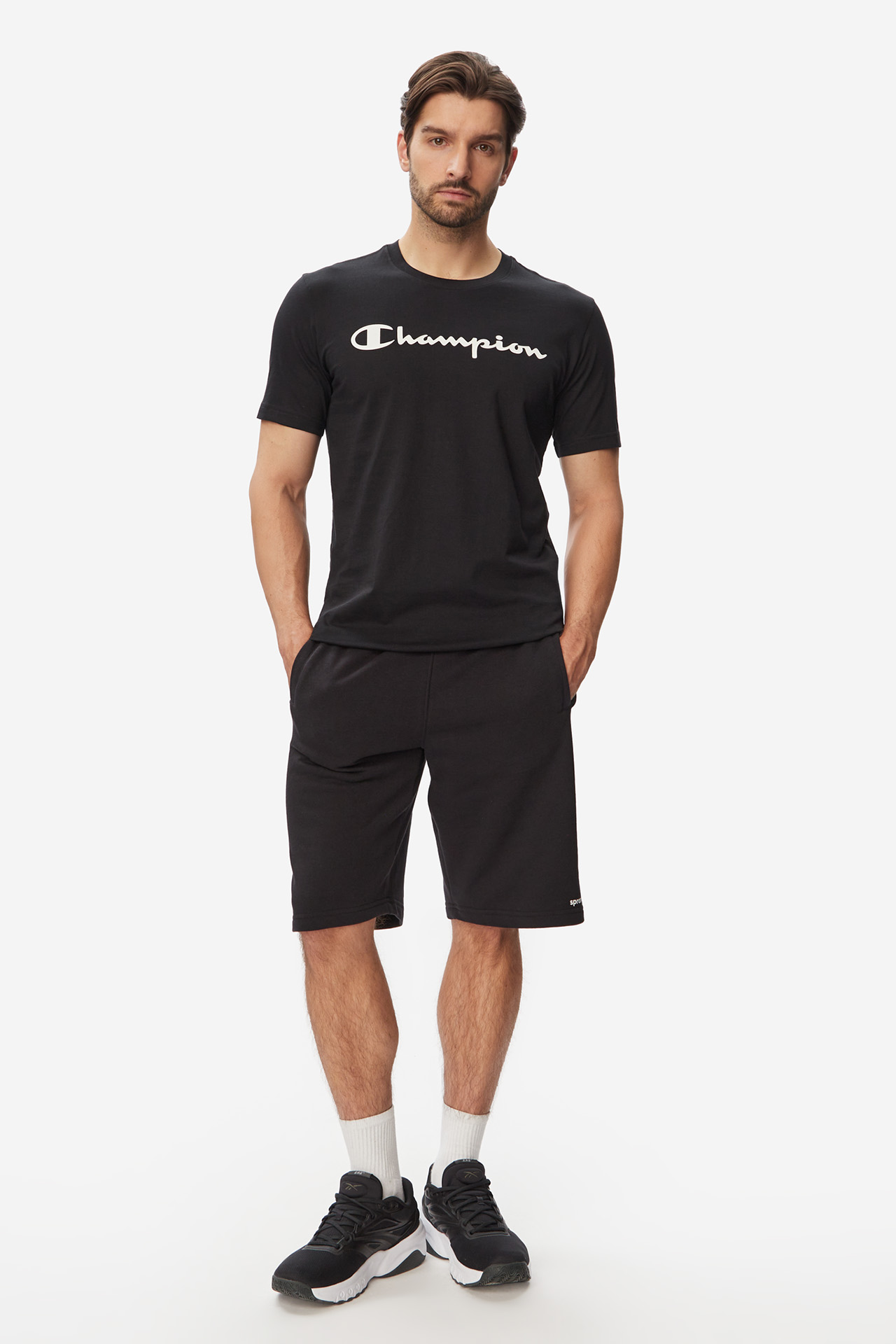 T-shirt CHAMPION 221814-KK001 Czarny
