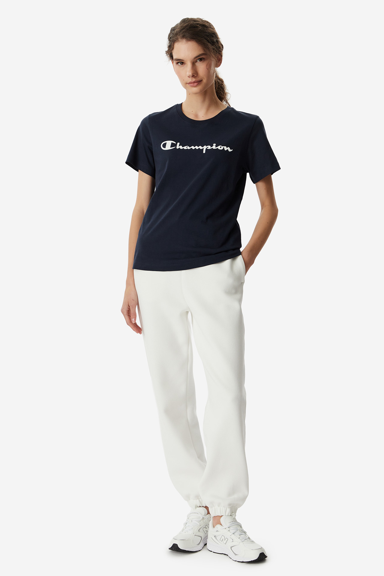 T-shirt CHAMPION 118428-BS501 Granatowy