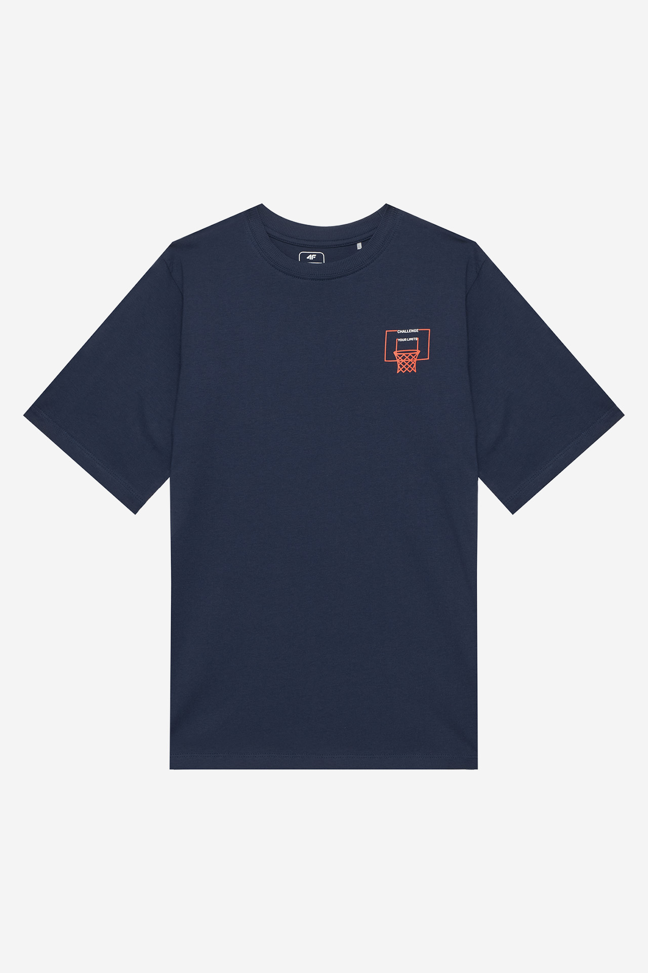 T-shirt 4F 4FJWAW25TTSHM2412-31S Granatowy