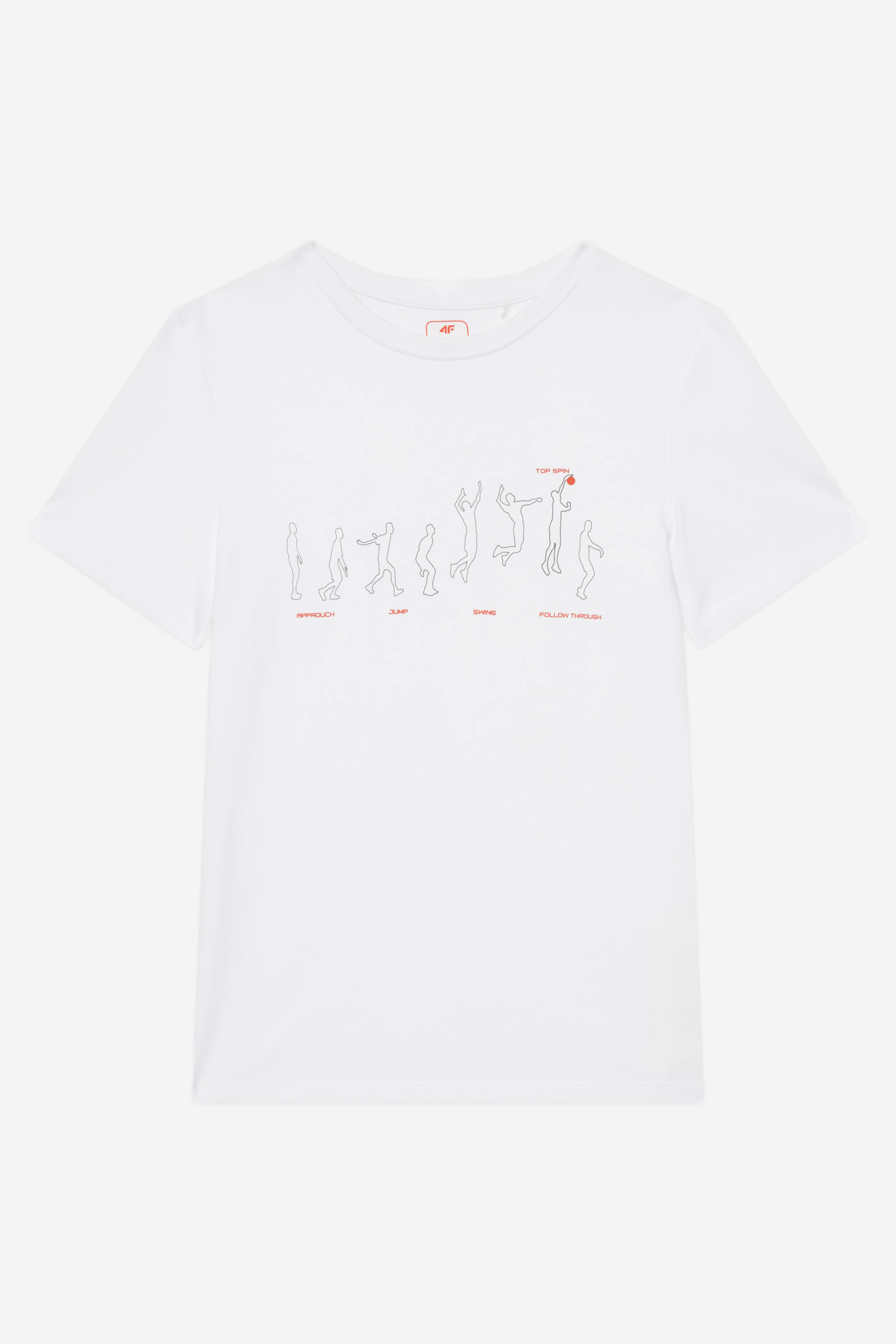 T-shirt 4F 4FJWAW25TTSHM2414-10S Biały