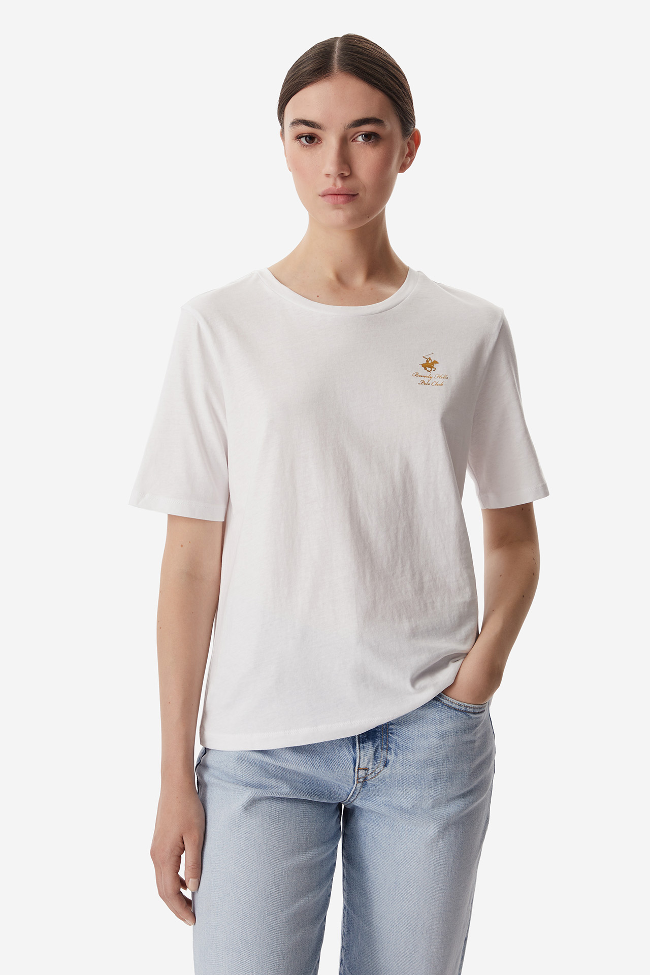 T-shirt BEVERLY HILLS POLO CLUB BR225-WTS010-10 Biały