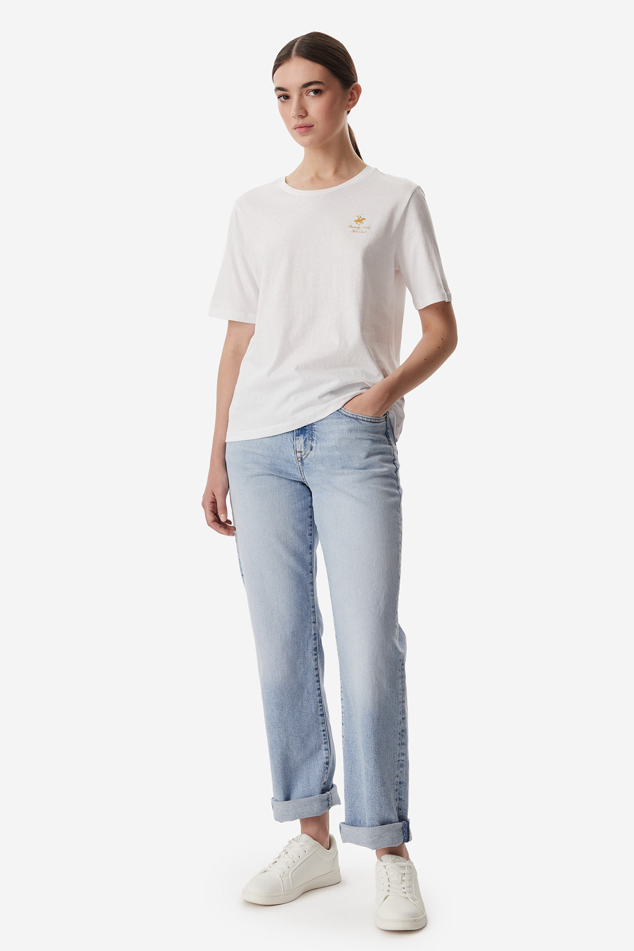 T-shirt BEVERLY HILLS POLO CLUB BR225-WTS010-10 Biały