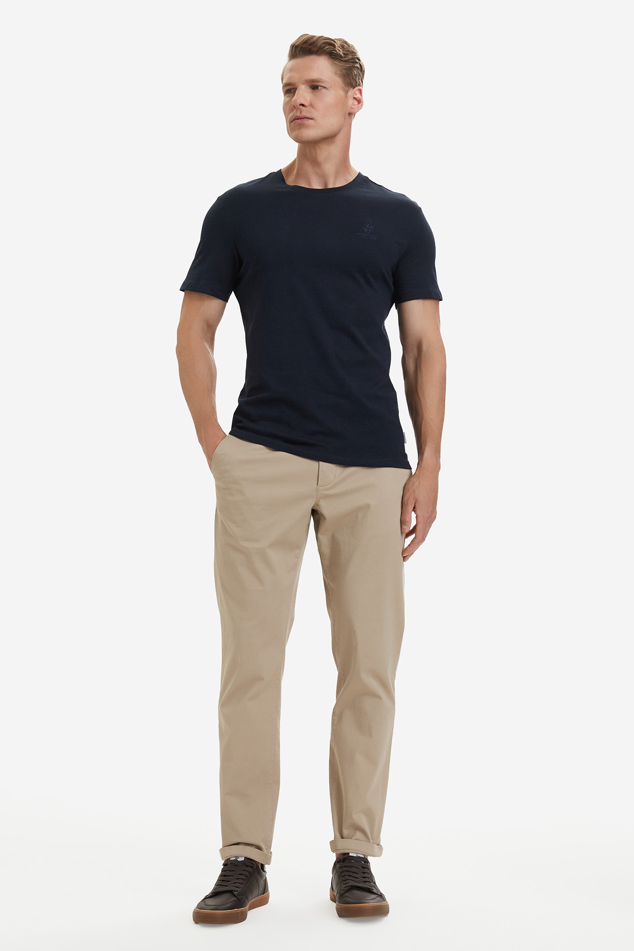 T-shirt BEVERLY HILLS POLO CLUB BR225-MTS010-30 Granatowy