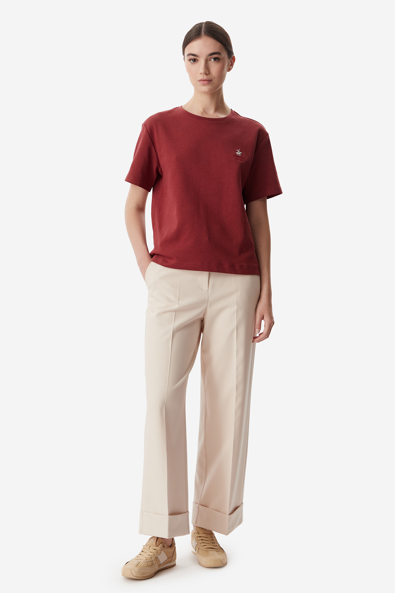 T-shirt BEVERLY HILLS POLO CLUB BR225-WTS013-64 Czerwony