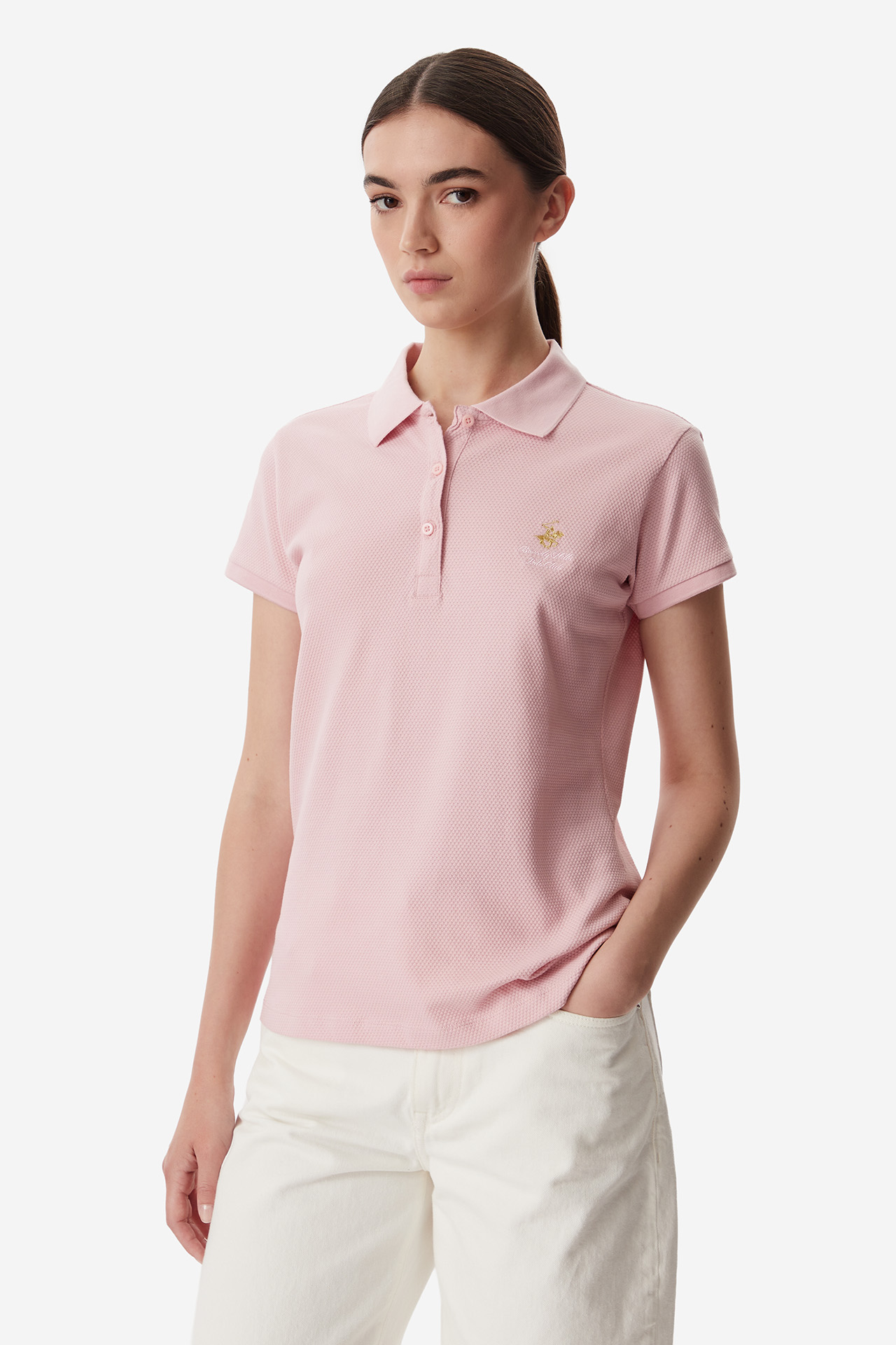 Koszulka polo BEVERLY HILLS POLO CLUB BR225-WPO010-50 Beżowy jasny