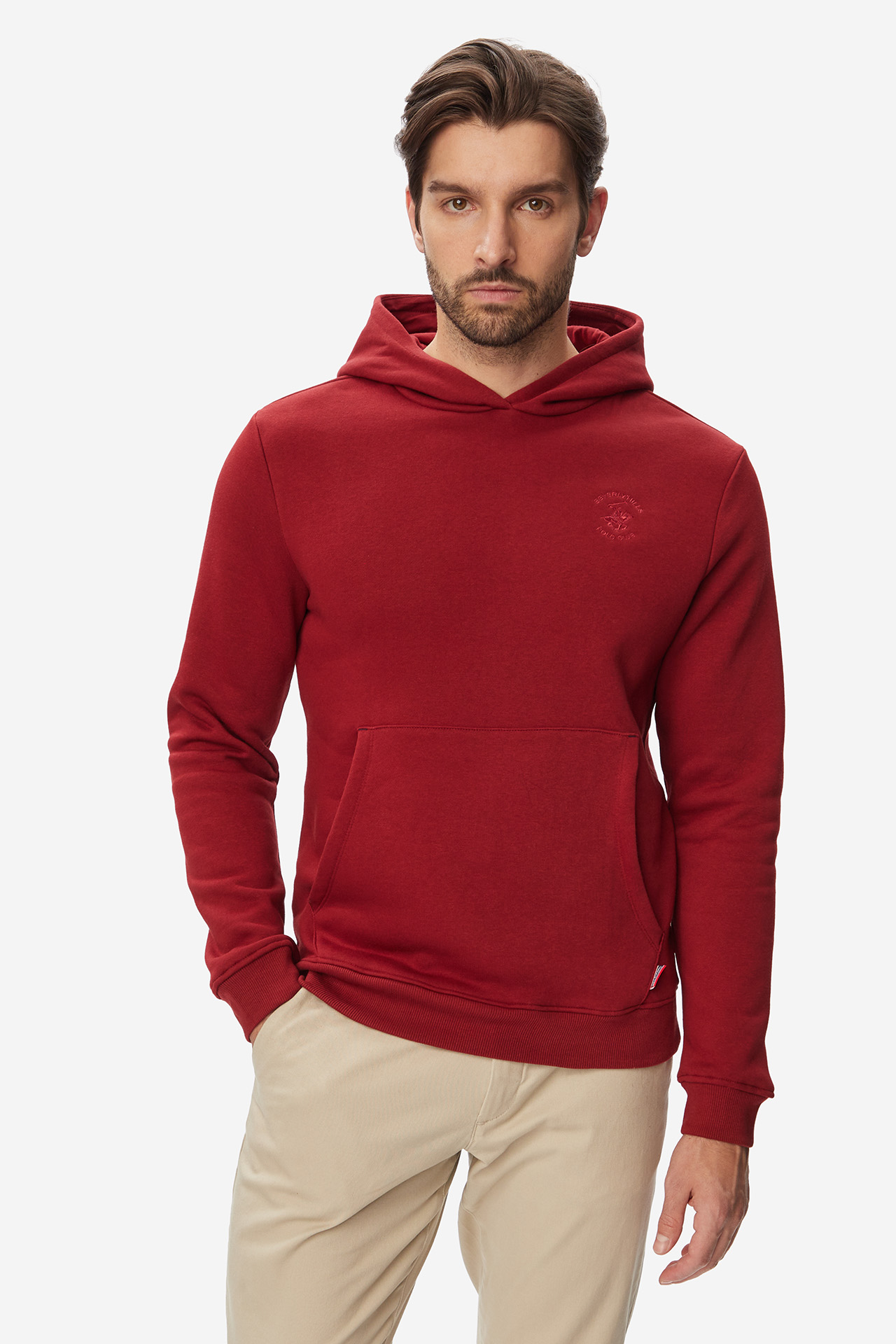 Bluza BEVERLY HILLS POLO CLUB BR225-MBL011-64 Bordowy